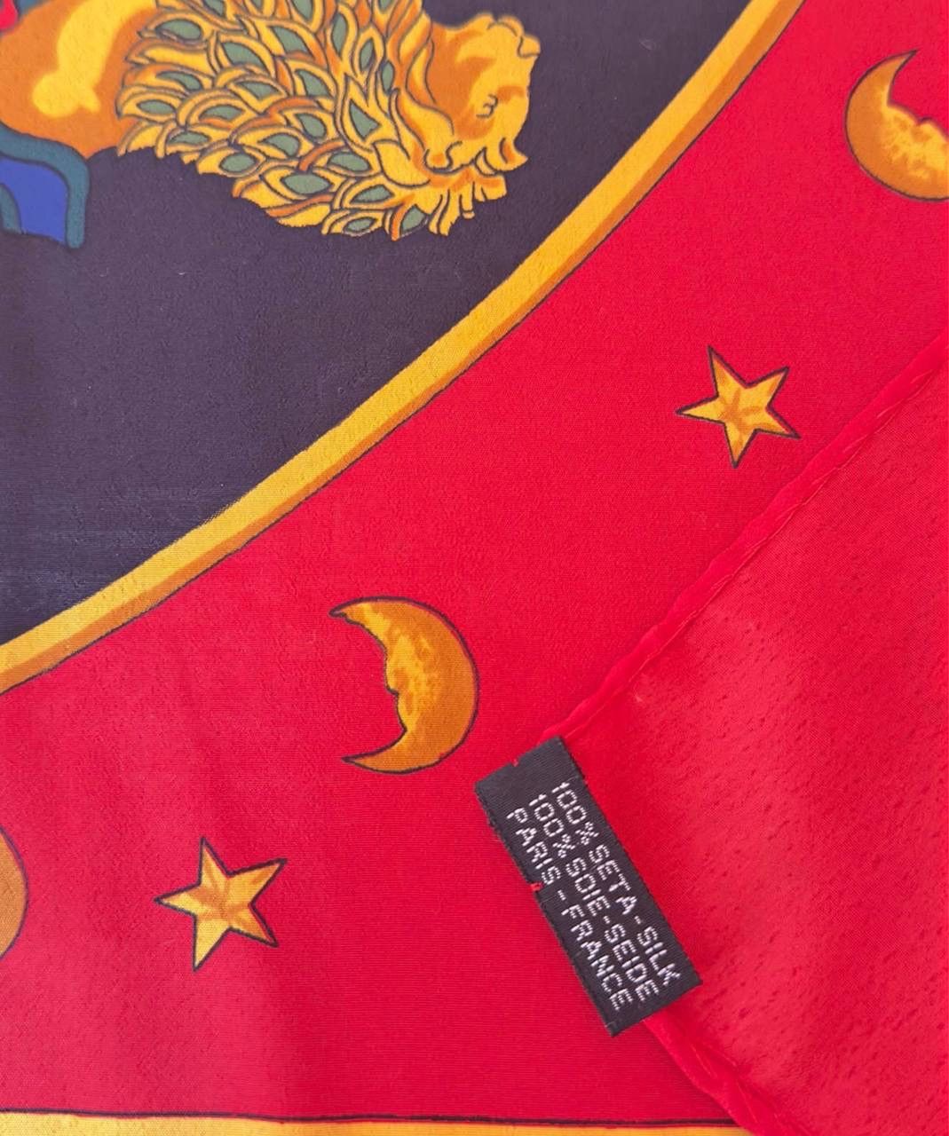 Versace Gianni Versace 100% Silk Scarf Zodiac Sun Moon Stars Paris Size ONE SIZE - 4 Thumbnail