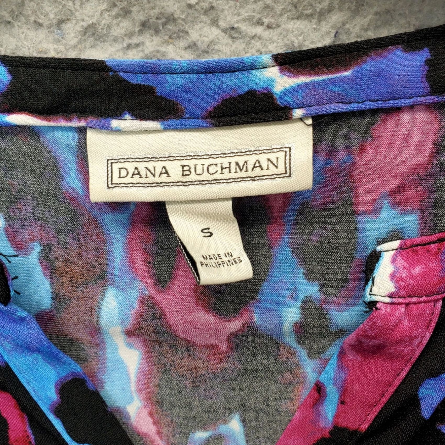 Vintage Dana Buchman Blouse Womens S Leopard Print Knot Hem Button Front Shirt Size S / US 4 / IT 40 - 5 Thumbnail