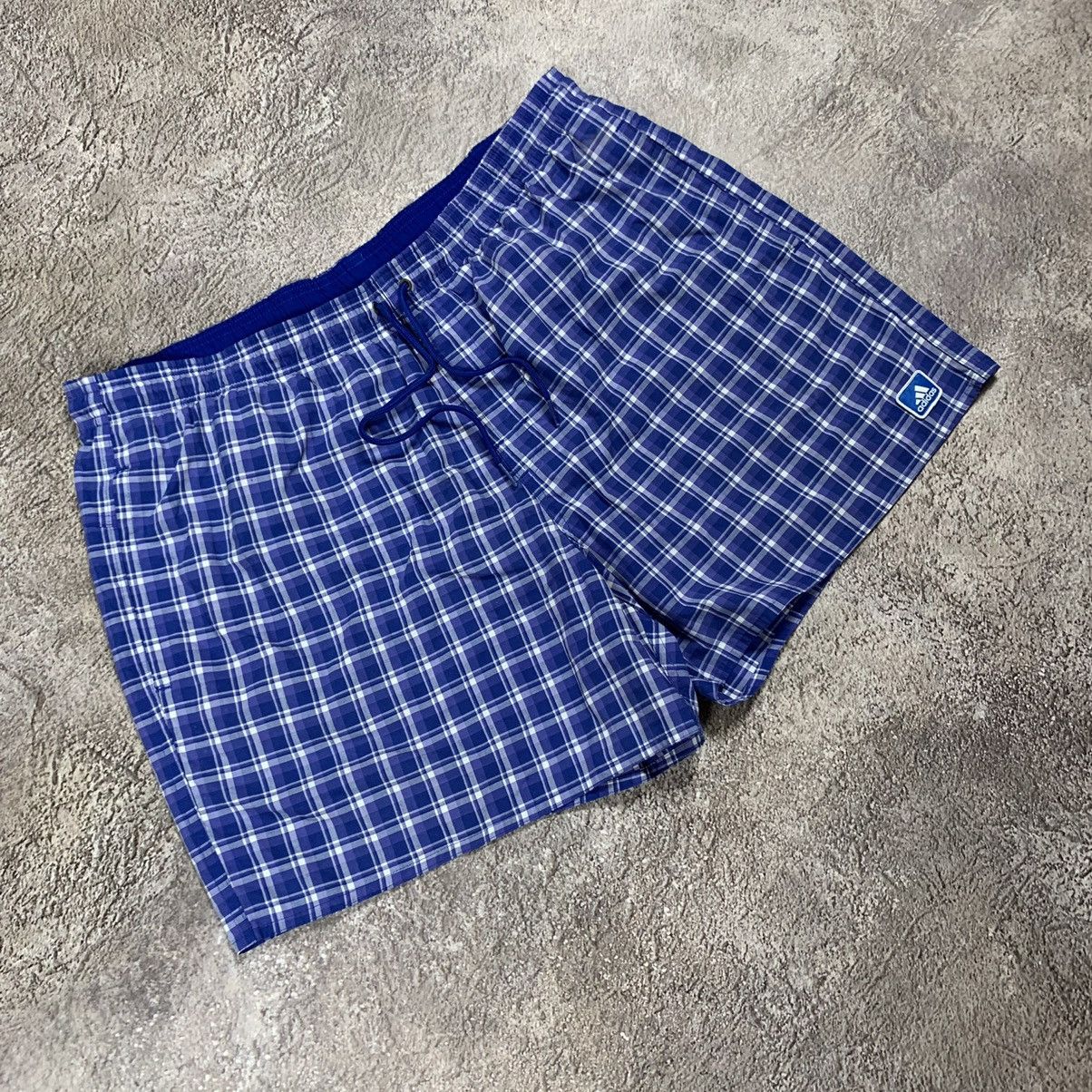 Vintage Vintage Y2K Adidas Checkered Shorts Streetwear Blue Slim 36 Size US 36 / EU 52 - 2 Thumbnail