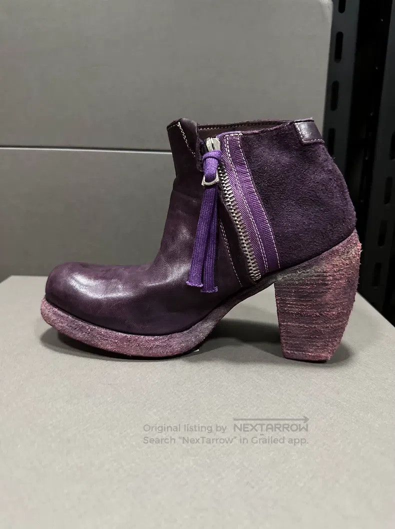 Boris Bidjan Saberi Boris Bidjan Saberi Grape purple horsehide high-heeled boo Size US 5.5 / IT 35.5 - 3 Thumbnail