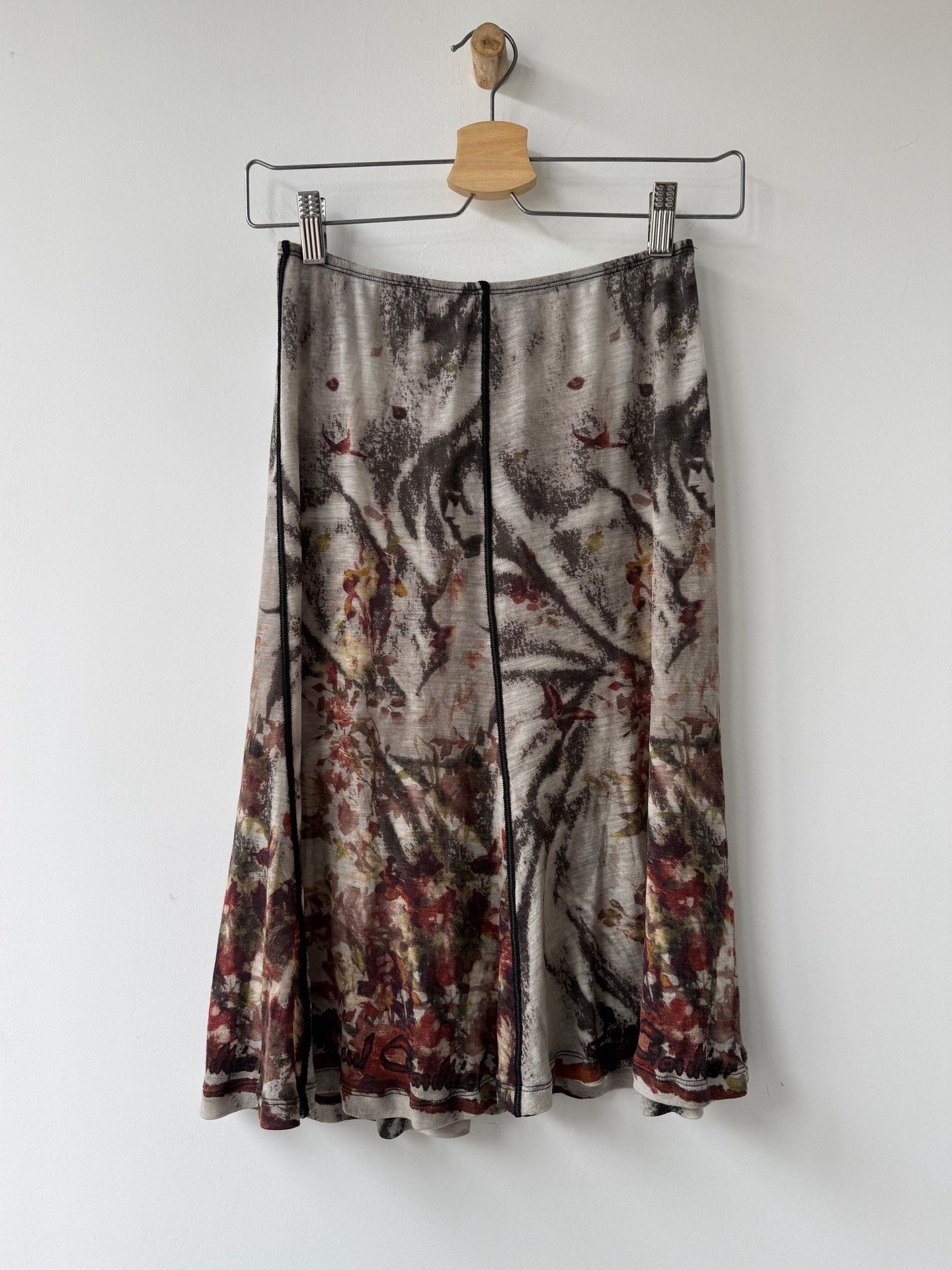Jean Paul Gaultier Jean Paul Gaultier Tulle Portrait Skirt Size 40" / US 18 - 1 Thumbnail