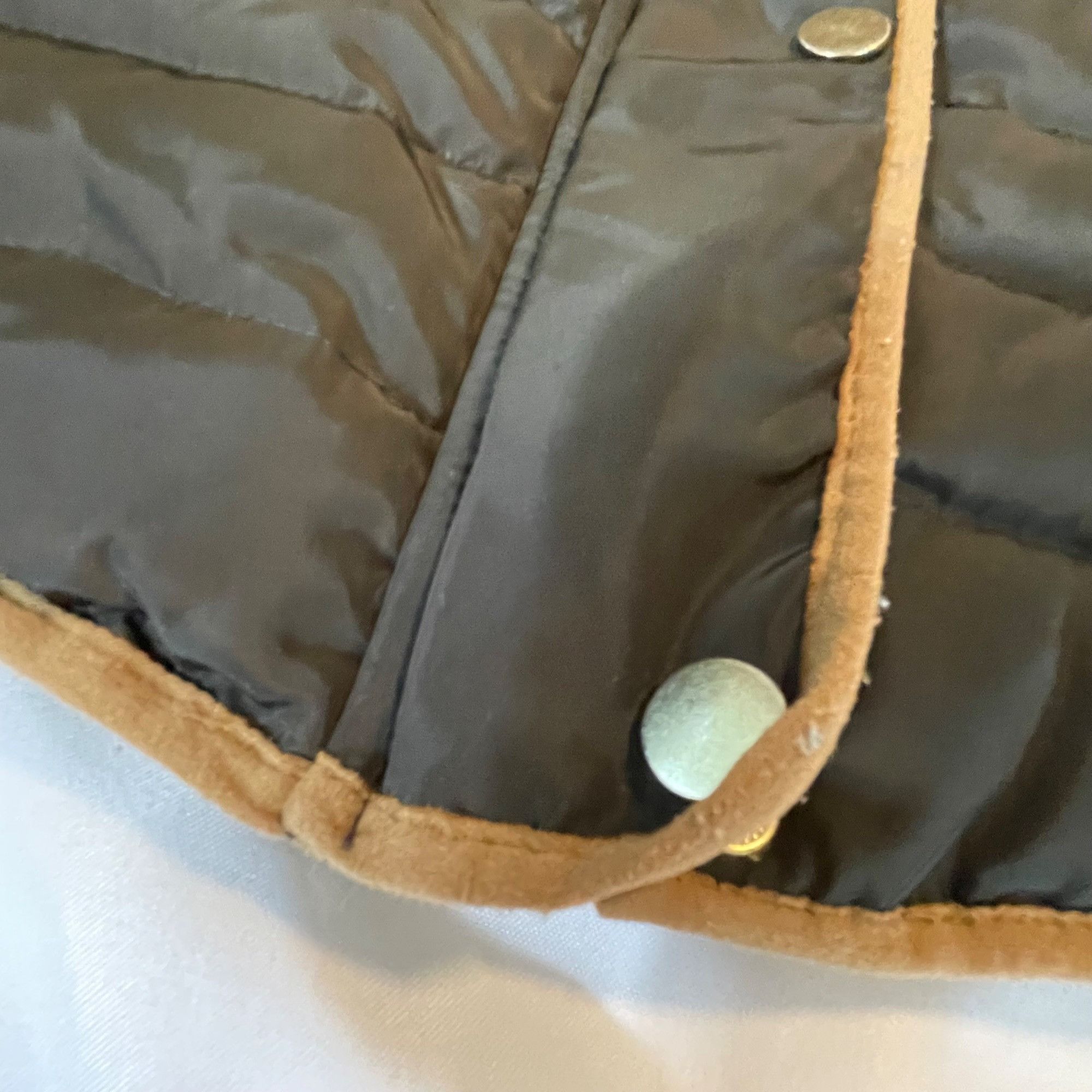 H&M H&M Brown Hooded Women size 6 Down Puffer Jacket With Tan Tr Size M / US 6-8 / IT 42-44 - 3 Thumbnail