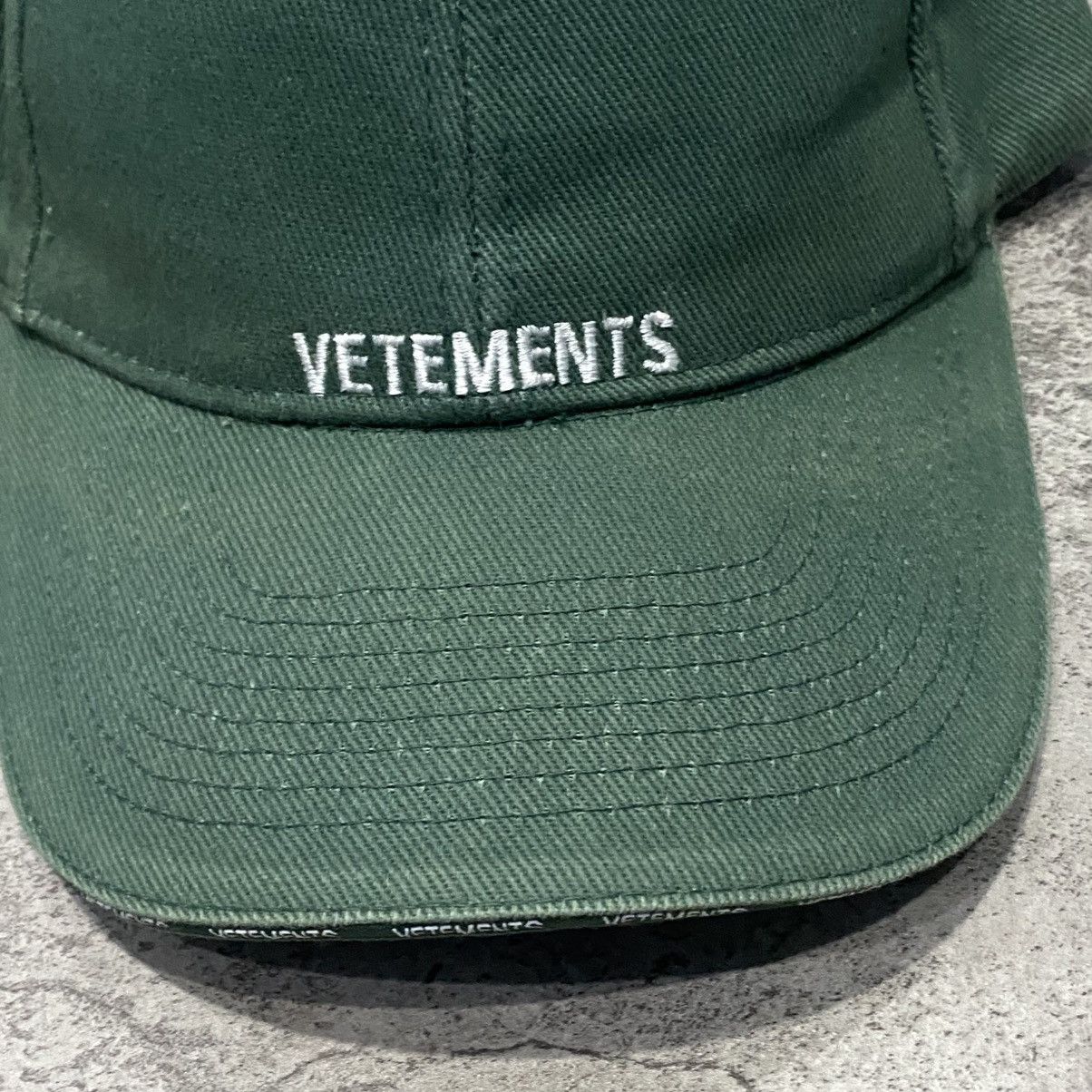 Vetements Vetements Spellout Cap Green Size ONE SIZE - 5 Thumbnail