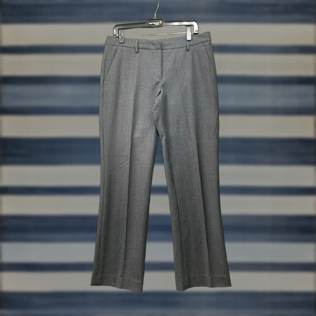 Peserico VINTAGE Peserico Trousers Womens 34x30 Grey Wool Pleated Straight Check 46 Large Regular 8.5-10.5 In Rise Zip Dry Clean Only Size 36" / US 14 / IT 50 - 1 Thumbnail