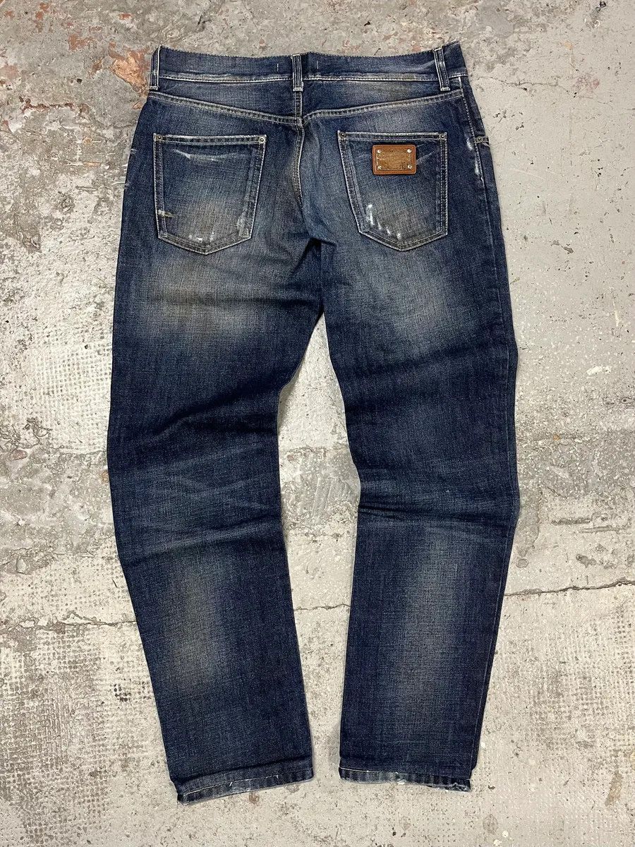 Designer × Dolce & Gabbana × Vintage 2010s Dolce & Gabbana Navy Brut Denim Jeans Size US 32 / EU 48 - 5 Thumbnail