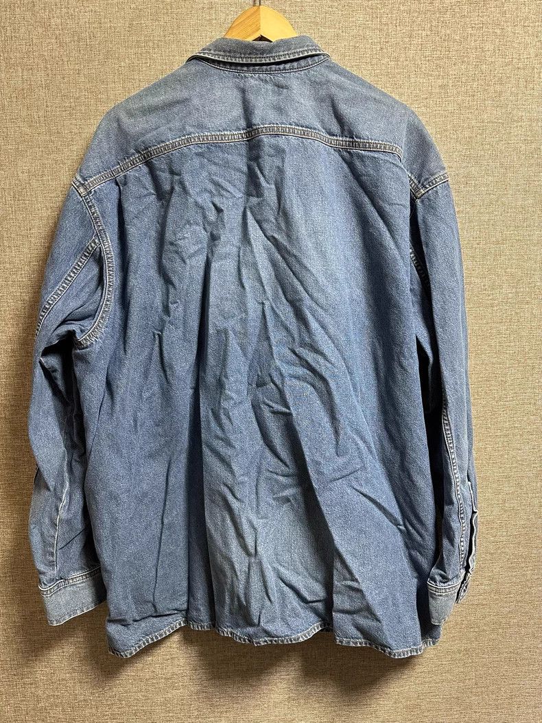 Balenciaga Balenciaga Electronic Music Embroidered Logo Denim Shirt Size XS / US 0-2 / IT 36-38 - 6 Thumbnail