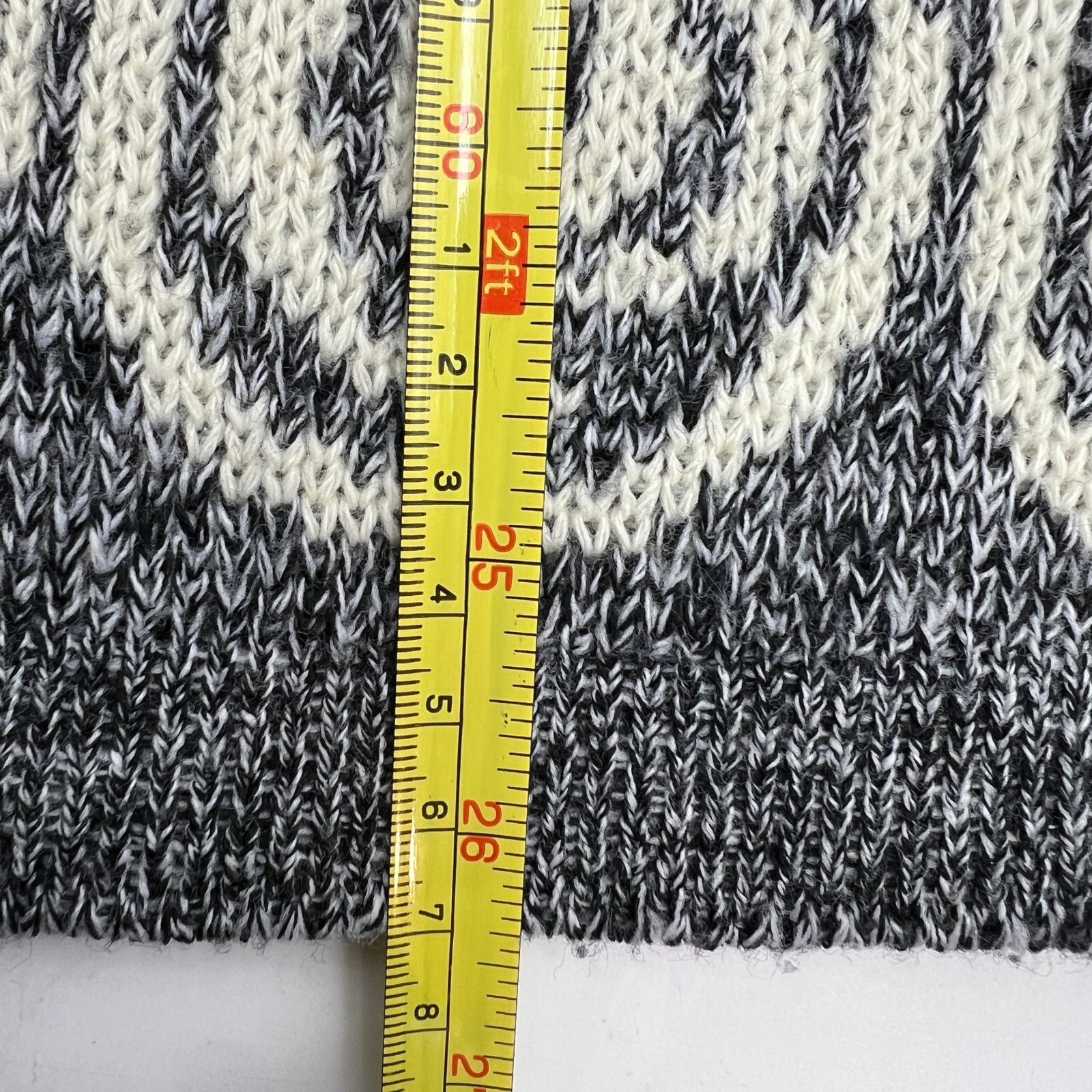 Vintage Spiral Acrylic Knit Turtleneck Sweater Pullover Gray Jumper Size L / US 10 / IT 46 - 6 Thumbnail
