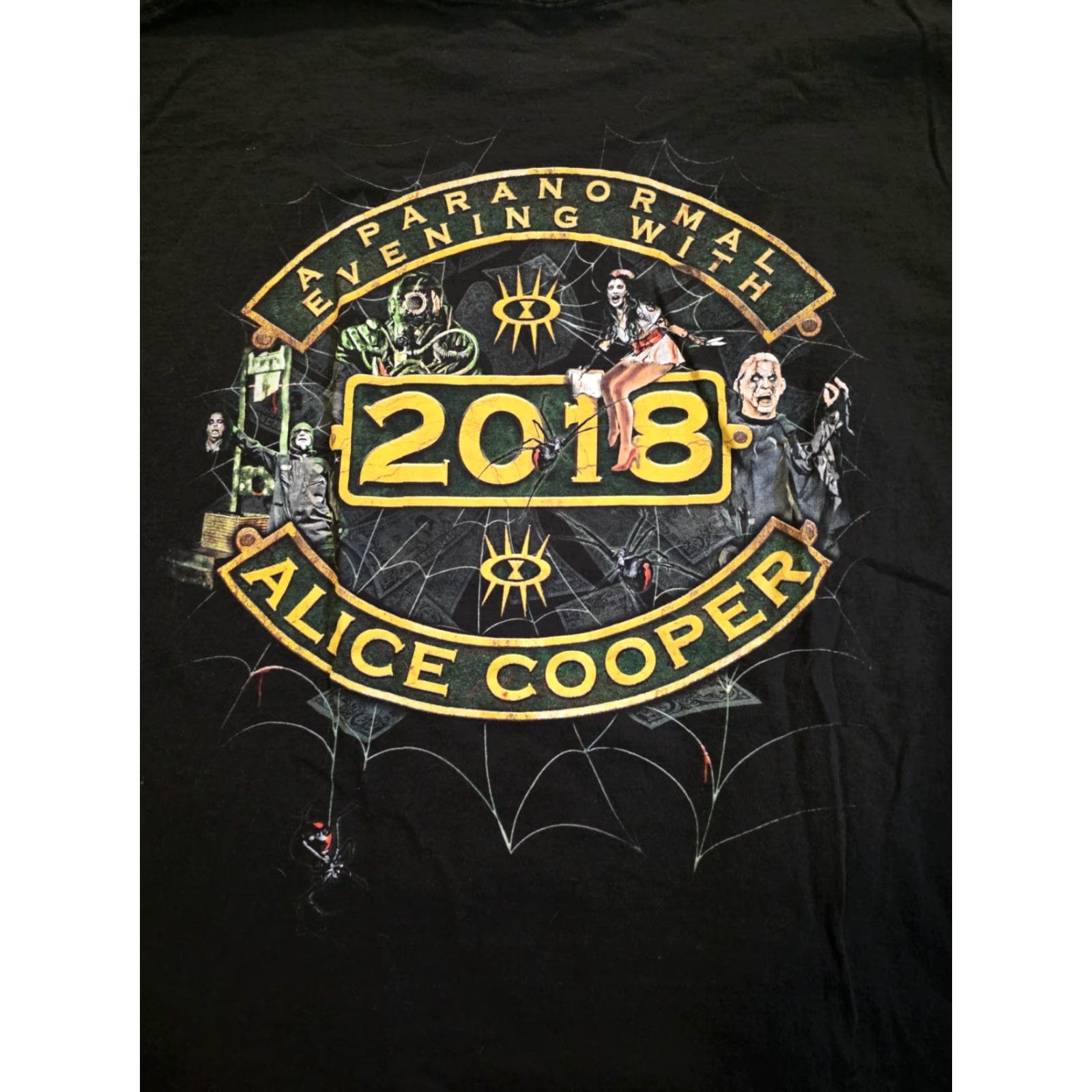 Doublet Alice Cooper Paranormal Double-Sided Graphic T Shirt Rock Music Black Size L Mens Bay Island T-Shirt Graphic Print Short Sleeve Crew Neck Cotton - Size US L / EU 52-54 / 3 - 4 Thumbnail
