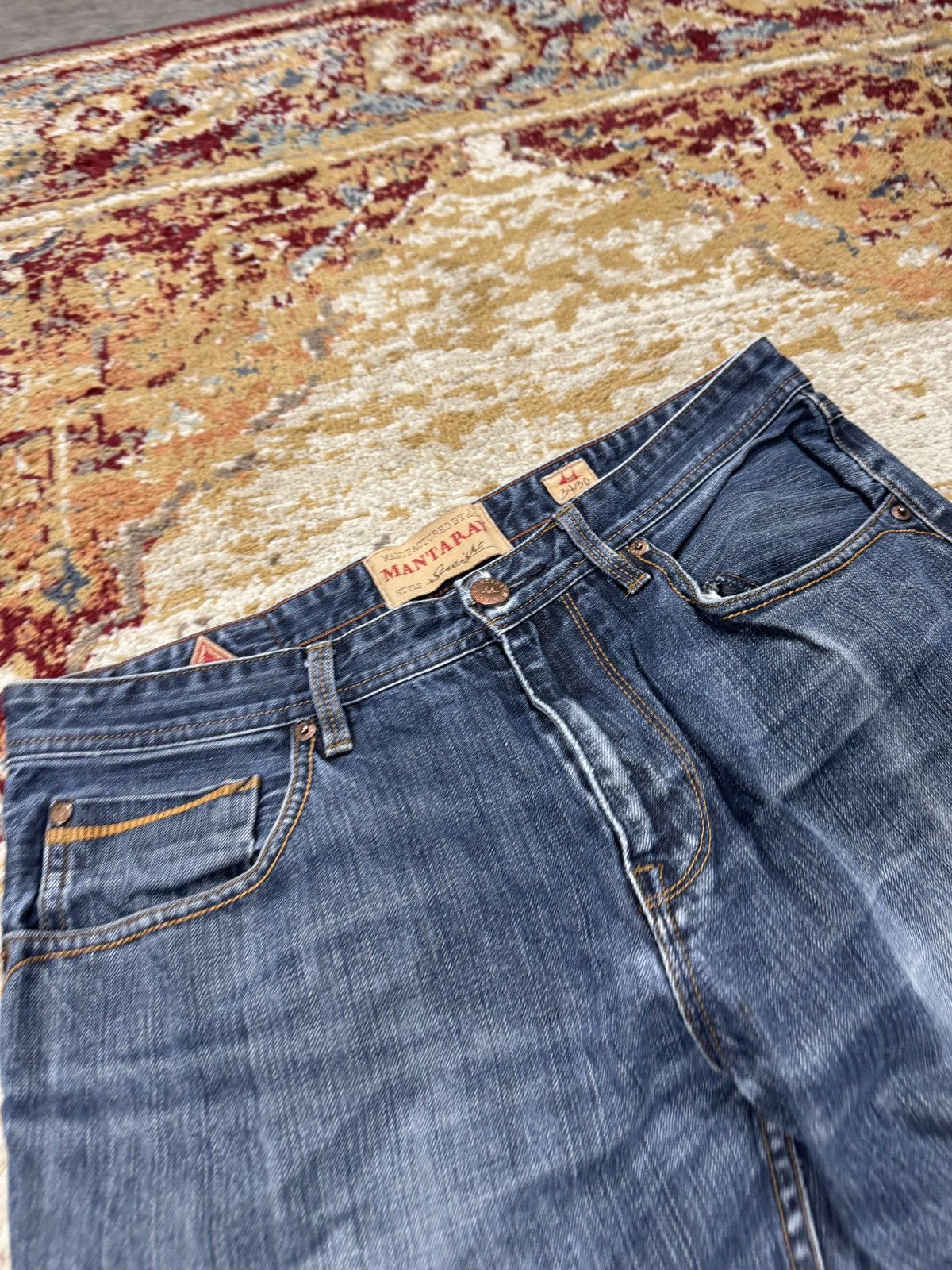If Six Was Nine ᶠᵃⁿᶜʸᵍᵘʸ Vintage Baggy Washed Denim Jeans Wide leg Y2K Size US 33 - 4 Thumbnail