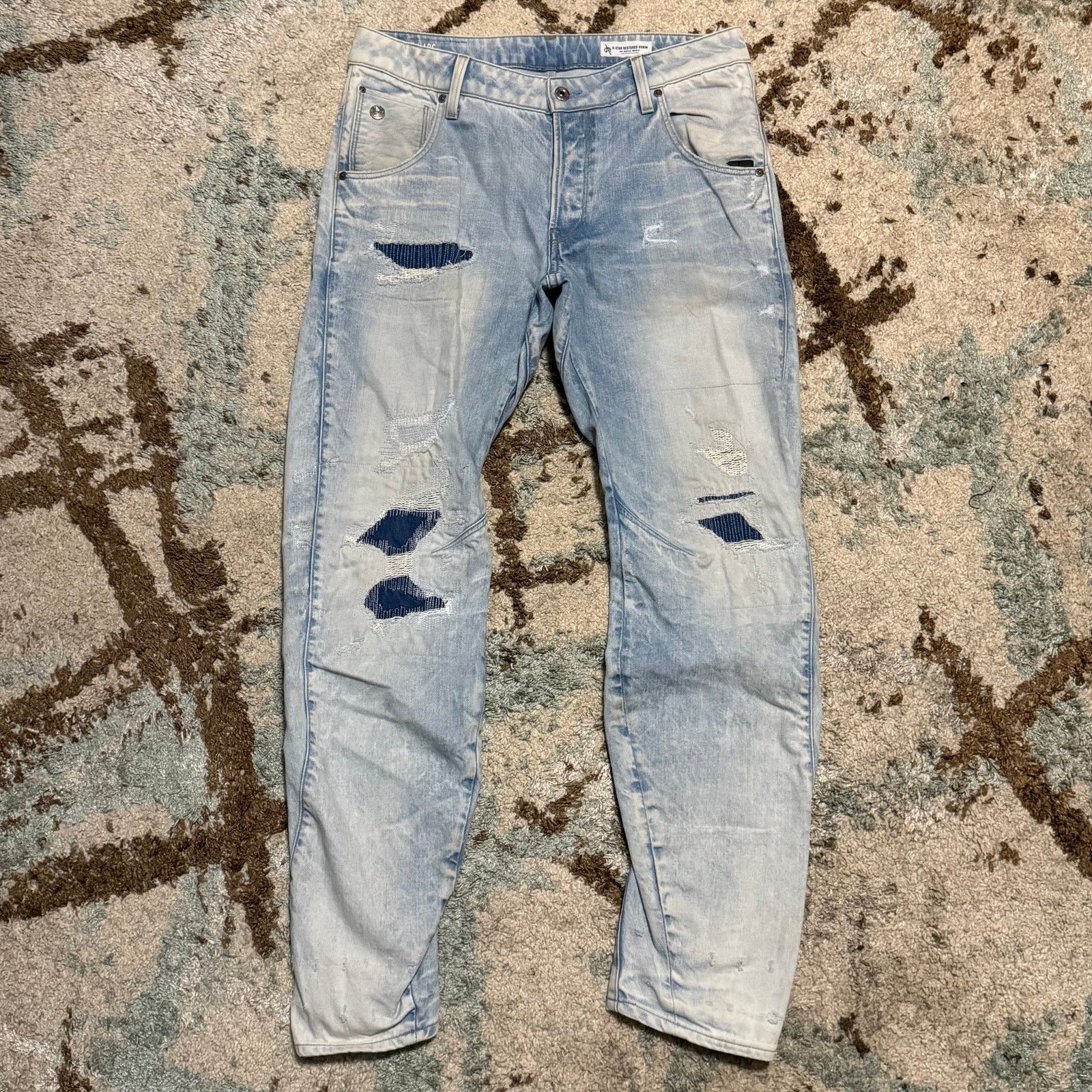 G-Star G Star Raw Arc 3D Tapered Restored Jeans 32x32 Patchwork Size US 32 / EU 48 - 2 Thumbnail