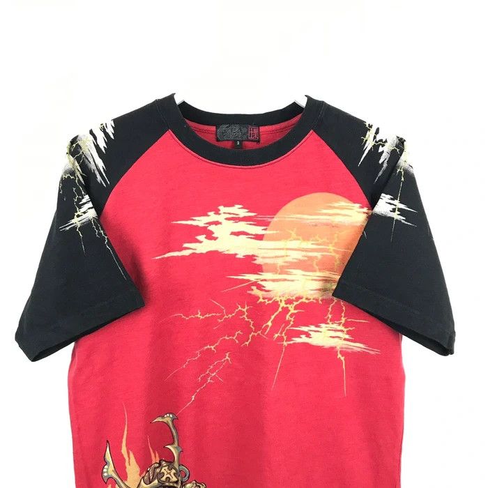 Japanese Brand (SY0140) JAPAN SUKARJAN embroidery SAMURAI SUNRISE TEE Size US M / EU 48-50 / 2 - 5 Thumbnail
