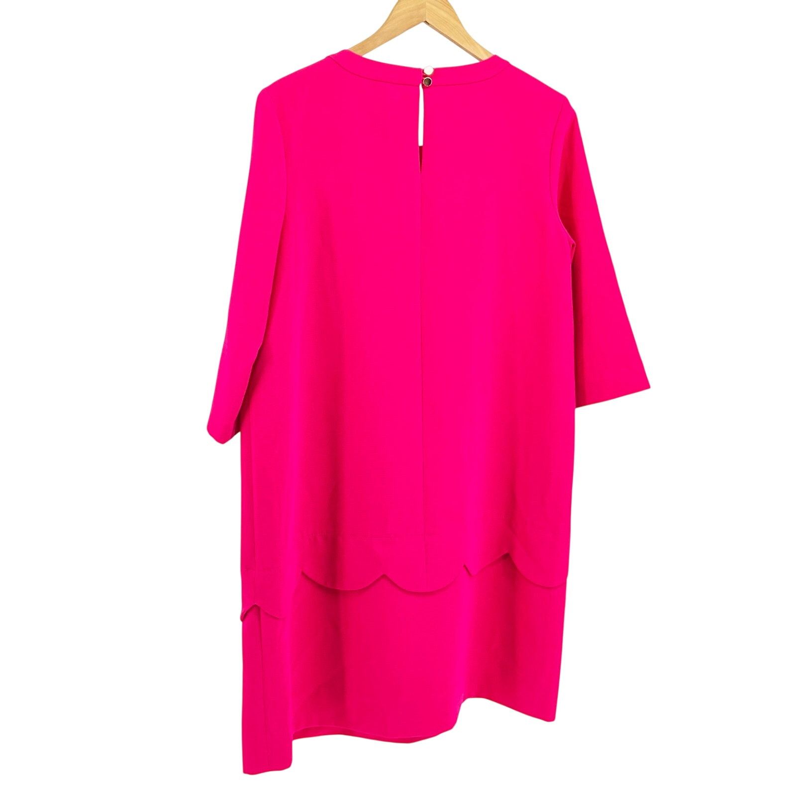 Kate Spade Kate Spade Hot Pink Scalloped Tiered Shift Dress Size XL / US 12-14 / IT 48-50 - 3 Thumbnail