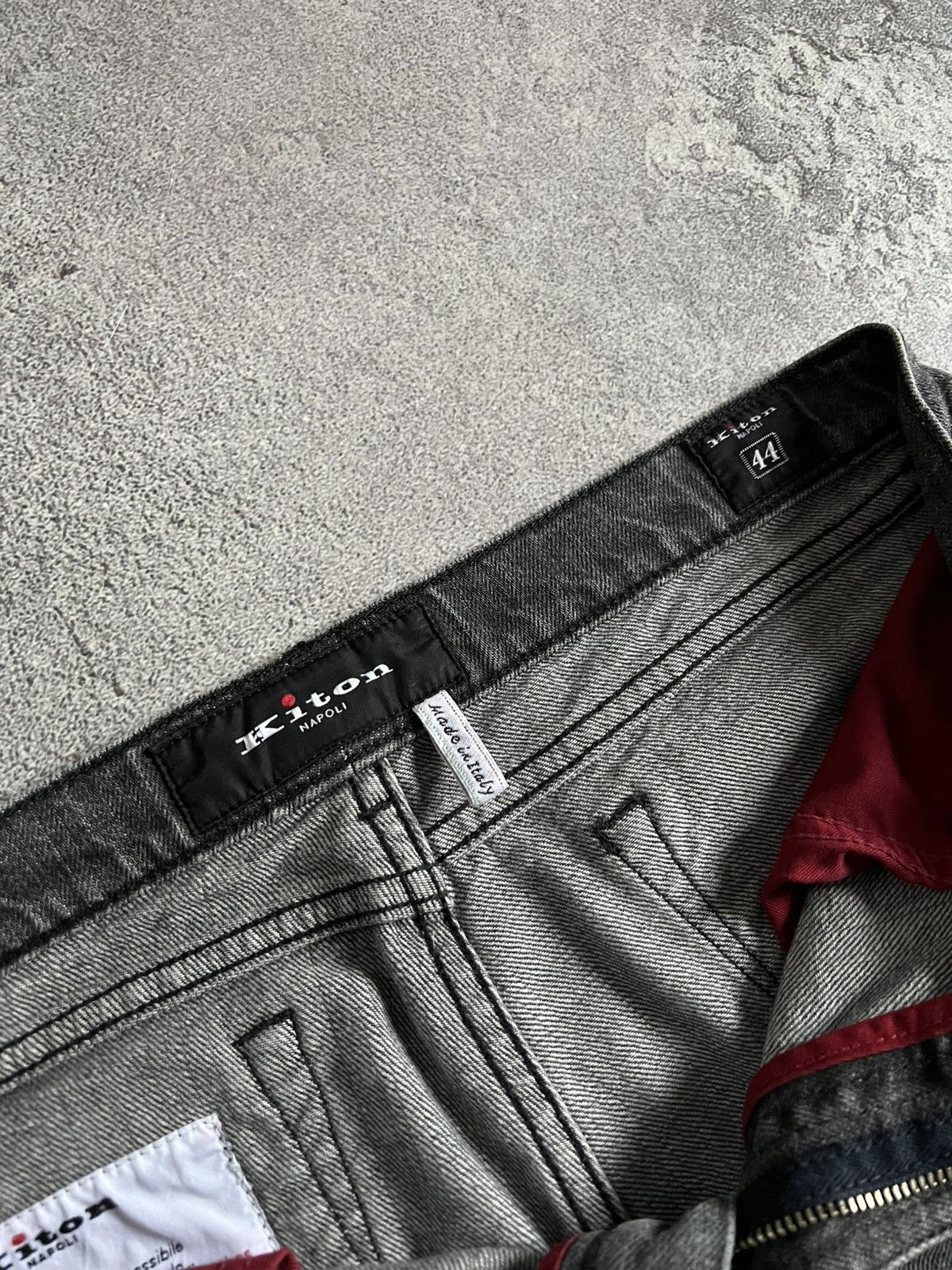 Kiton Women's Kiton Napoli Denim Gray Jeans Size 44 / M Italy Size 30" / US 8 / IT 44 - 10 Thumbnail