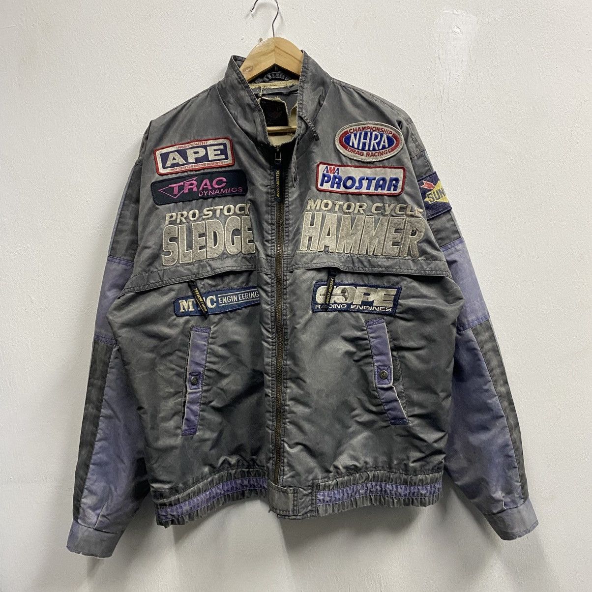 YELLOW CORN Vintage Yellow Corn Sledge Hammer NHRA Racing Jacket Size US XL / EU 56 / 4 - 1 Thumbnail
