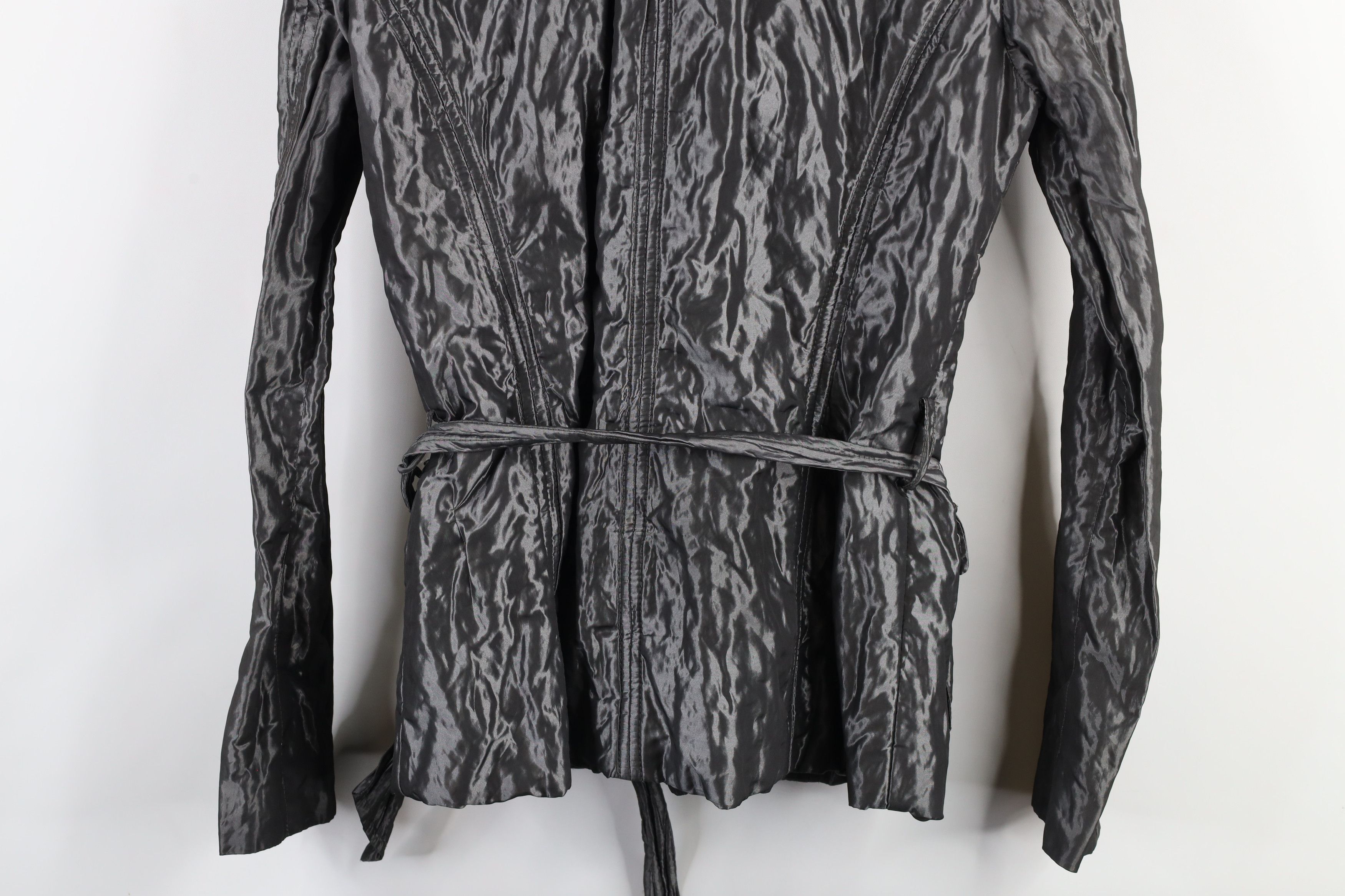 Vintage Vintage 90s Cache Belted Shawl Puffer Jacket Gray Metallic Size M / US 6-8 / IT 42-44 - 11 Thumbnail
