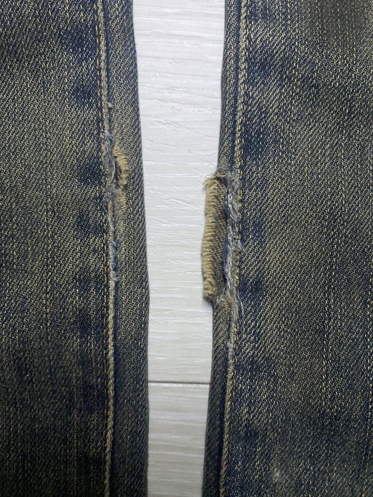 Junya Watanabe Vintage Japanese Brand Edwin 404 Mud Wash Distressed Jeans Size US 32 / EU 48 - 8 Thumbnail