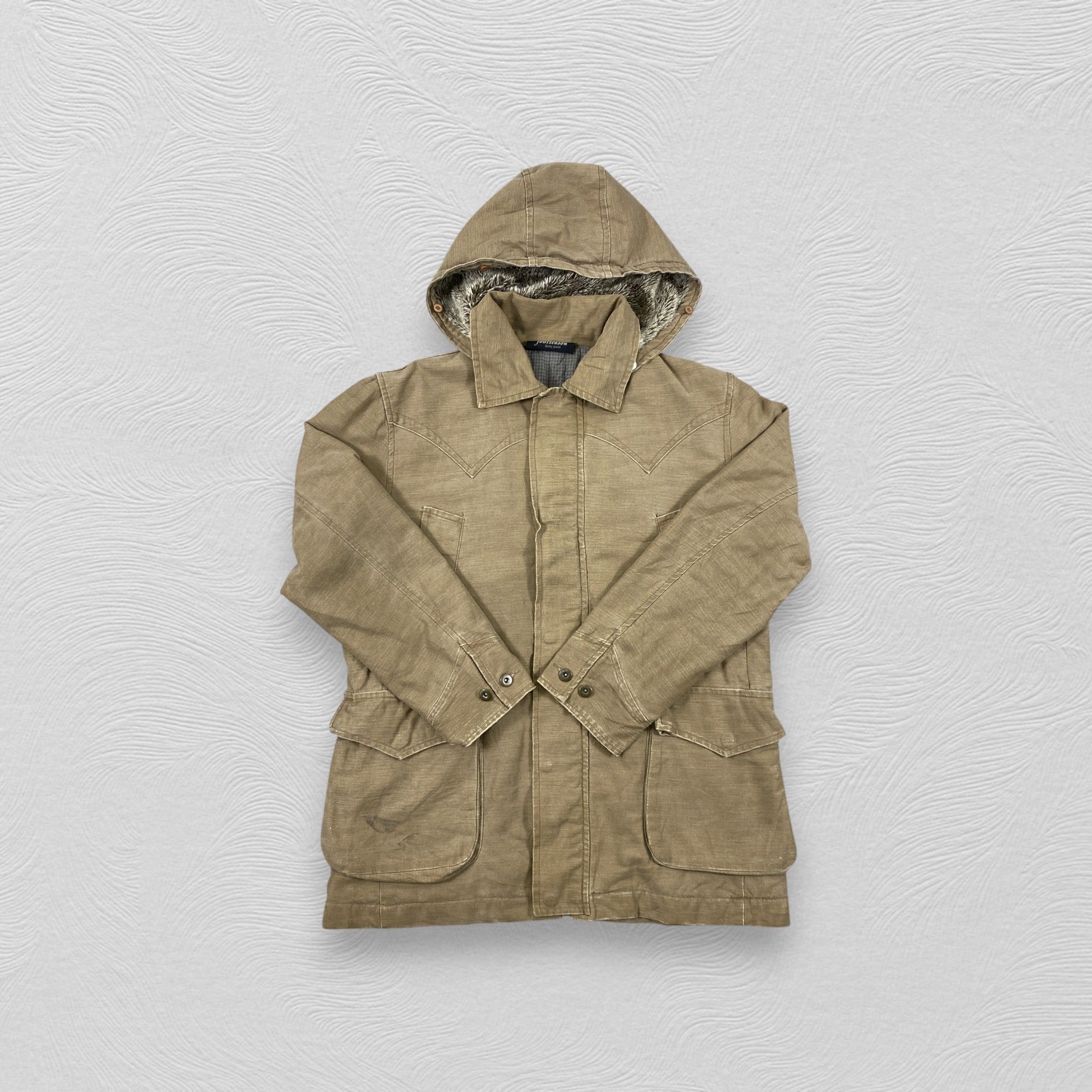 Japanese Brand Fourseason Zipper Multi Pocket Hoodie Jacket -J186 Size US M / EU 48-50 / 2 - 3 Thumbnail