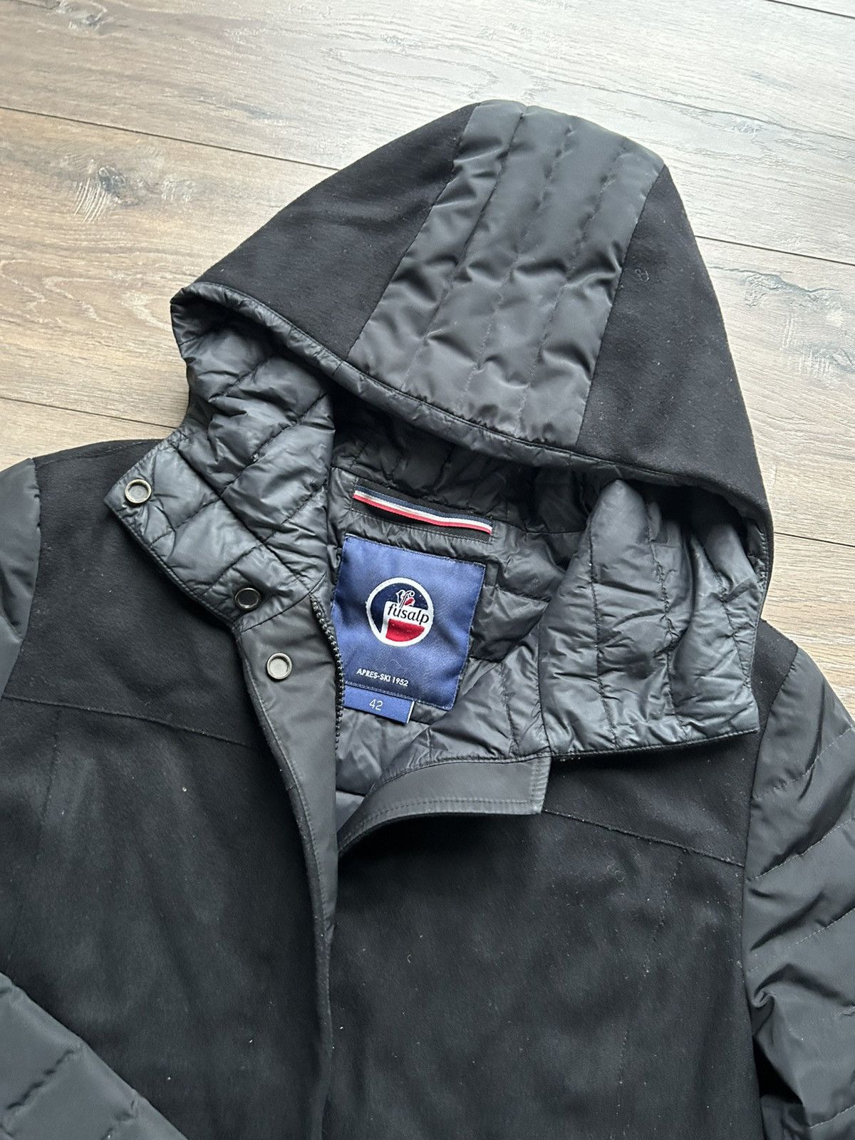 Fusalp Fusalp black wool city coat XL 42 Size XL / US 12-14 / IT 48-50 - 2 Thumbnail