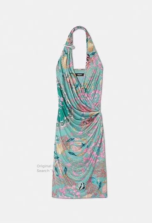 Versace Versace Ocean-themed printed halter neck dress Size S / US 4 / IT 40 - 1 Thumbnail