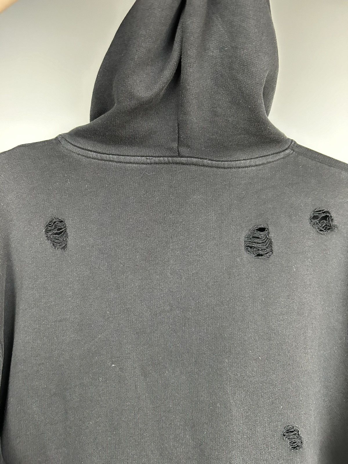 Designer × Sandro Modern Sandro Black Blank Thrashed Hoodie Size US M / EU 48-50 / 2 - 19 Thumbnail
