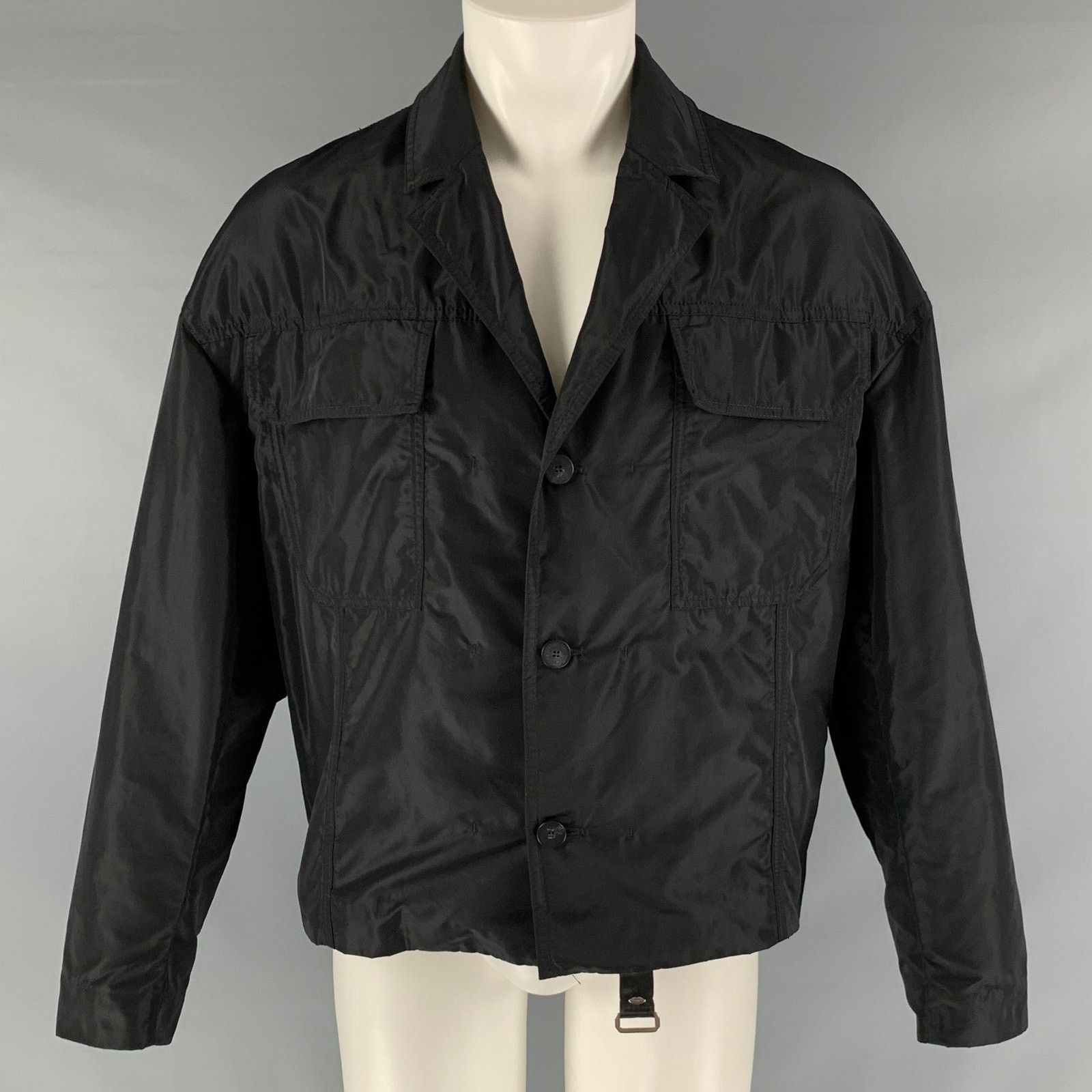 Tom Rebl TOM REBL Size 40 Black Polyester Windbreaker Jacket Size US M / EU 48-50 / 2 - 1 Thumbnail