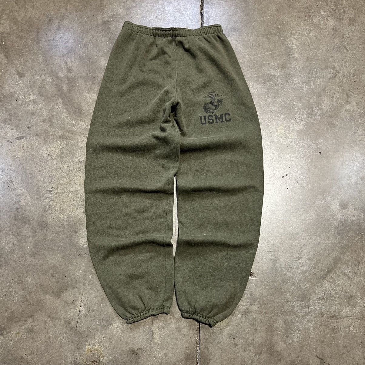 Vintage Vintage 90s USMC Sweatpant Jogger Olive Green Baggy Military Size US 28 / EU 44 - 1 Thumbnail