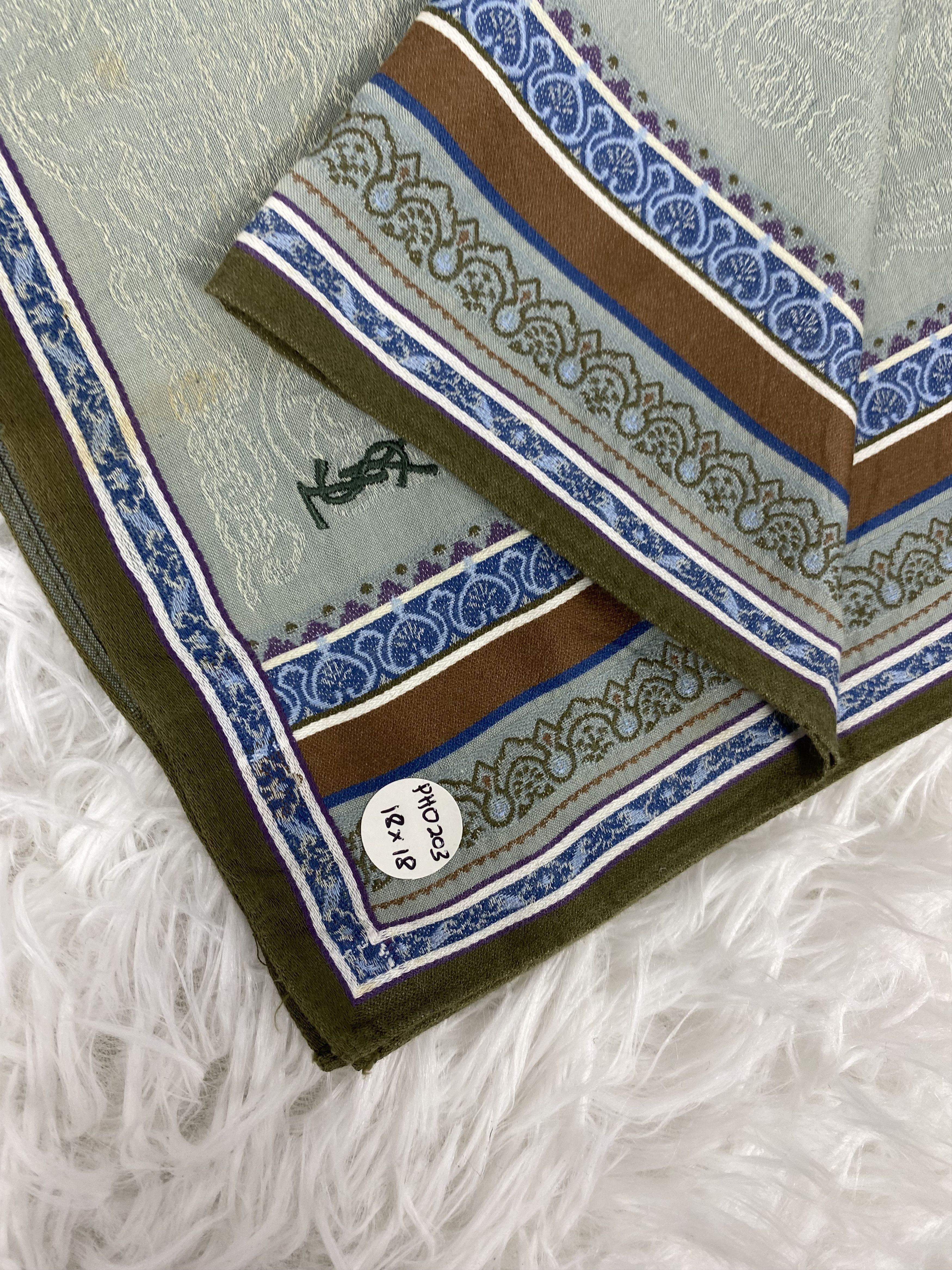 Vintage × Yves Saint Laurent Vintage Yves Saint Laurent Handkerchief Neckerchief PH0203 Size ONE SIZE - 2 Thumbnail