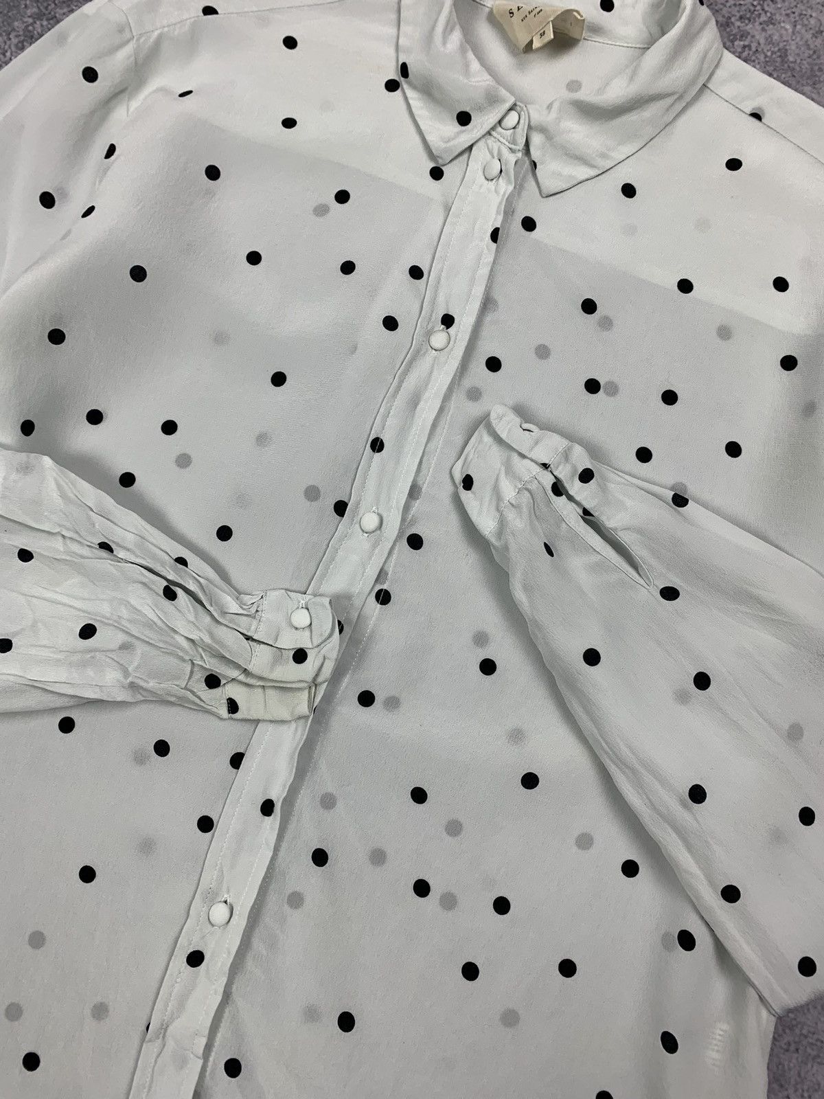 Sezane Sezane Ann Silk Blouse Women's Sz 38 Polka Dot Shirt Blouse Size S / US 4 / IT 40 - 3 Thumbnail