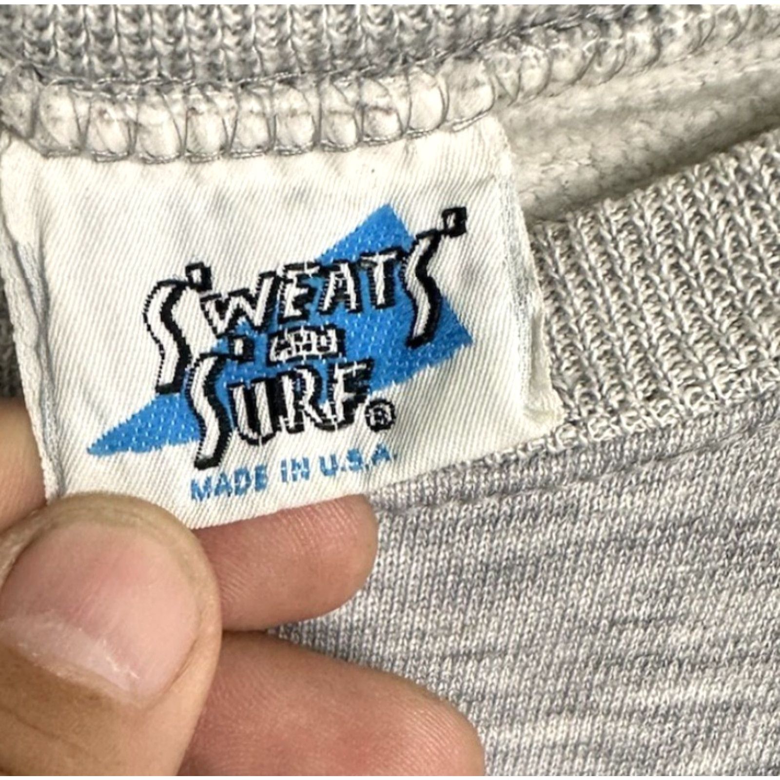 VINTAGE Sweats Surf Men's Crewneck Sweatshirt 80s Grunge Surf