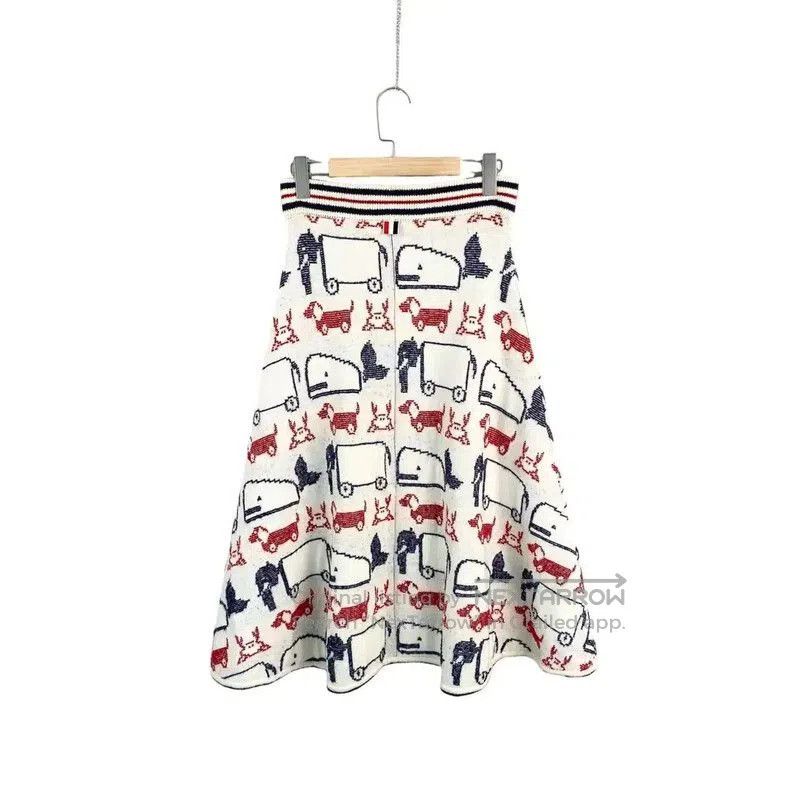 Thom Browne Thom Browne Multi-Color Wool Midi Skirt . Size 28" / US 6 / IT 42 - 2 Thumbnail