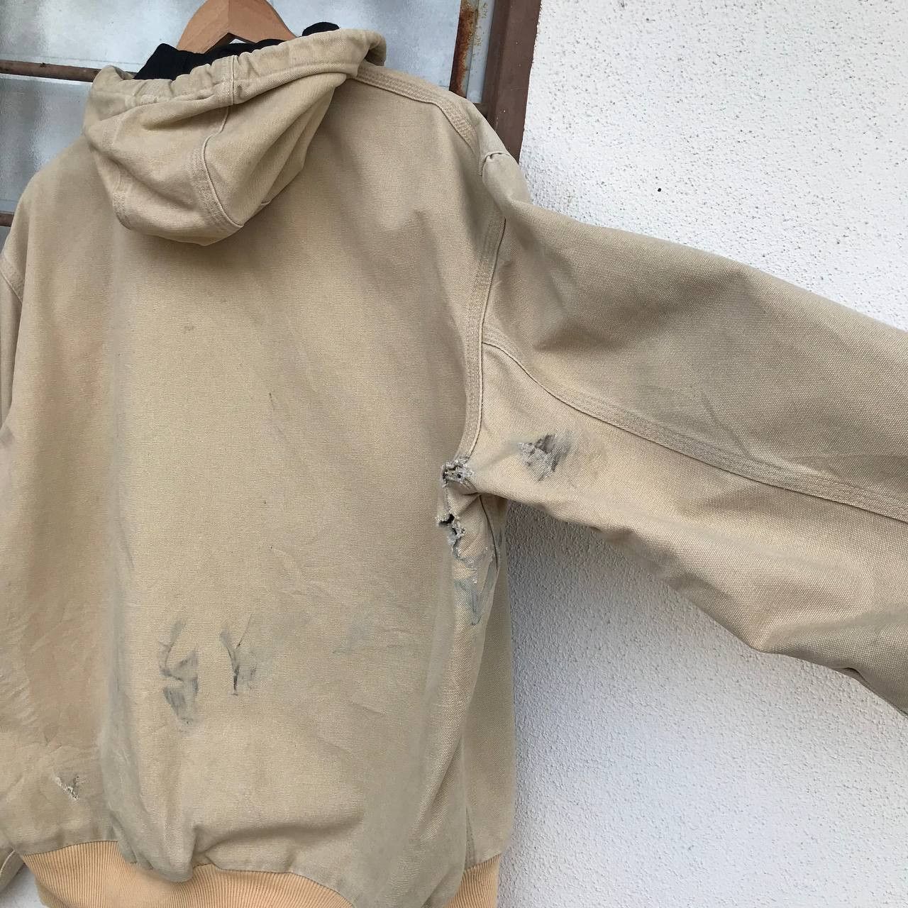 Carhartt × Vintage VINTAGE CARHARTT CANVAS JUMPER TRASHED DISTRESSED HOODIE Size US L / EU 52-54 / 3 - 13 Thumbnail