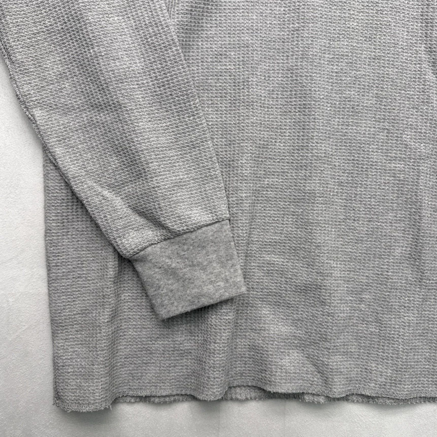 Fruit Of The Loom Fruit of the Loom Thermal Henley Shirt Mens XL Gray Long Sleeve Size US XL / EU 56 / 4 - 6 Thumbnail