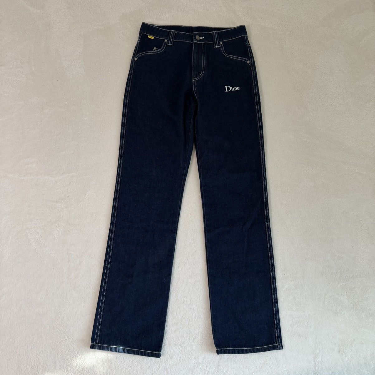 Dime Dime Contrast Stitch Blue Jeans Size US 29 - 3 Thumbnail