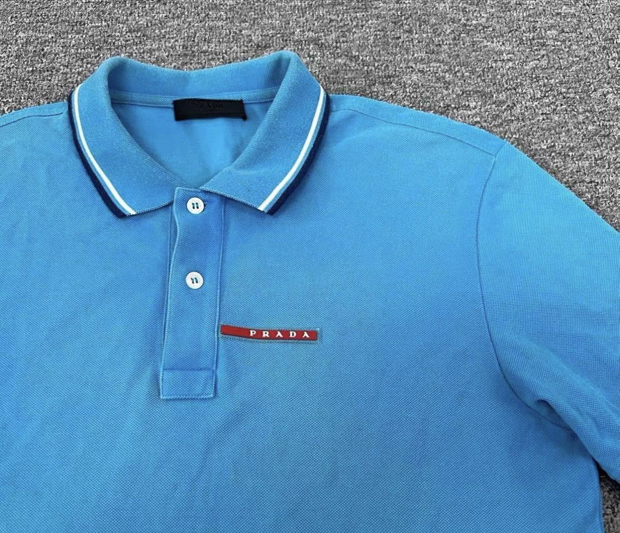 Prada Prada Logo Short Sleeve Polo Shirt J16 Size US L / EU 52-54 / 3 - 4 Thumbnail