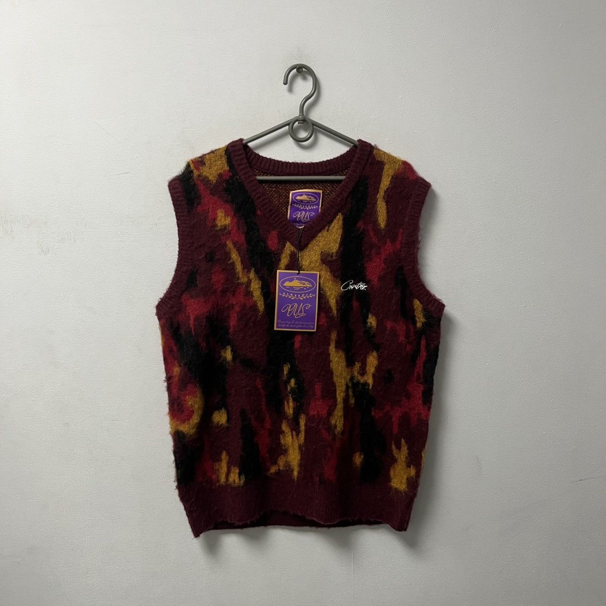 Corteiz Corteiz Mohair Blend Camo Light Knit Vest Sweater Size US S / EU 44-46 / 1 - 1 Thumbnail