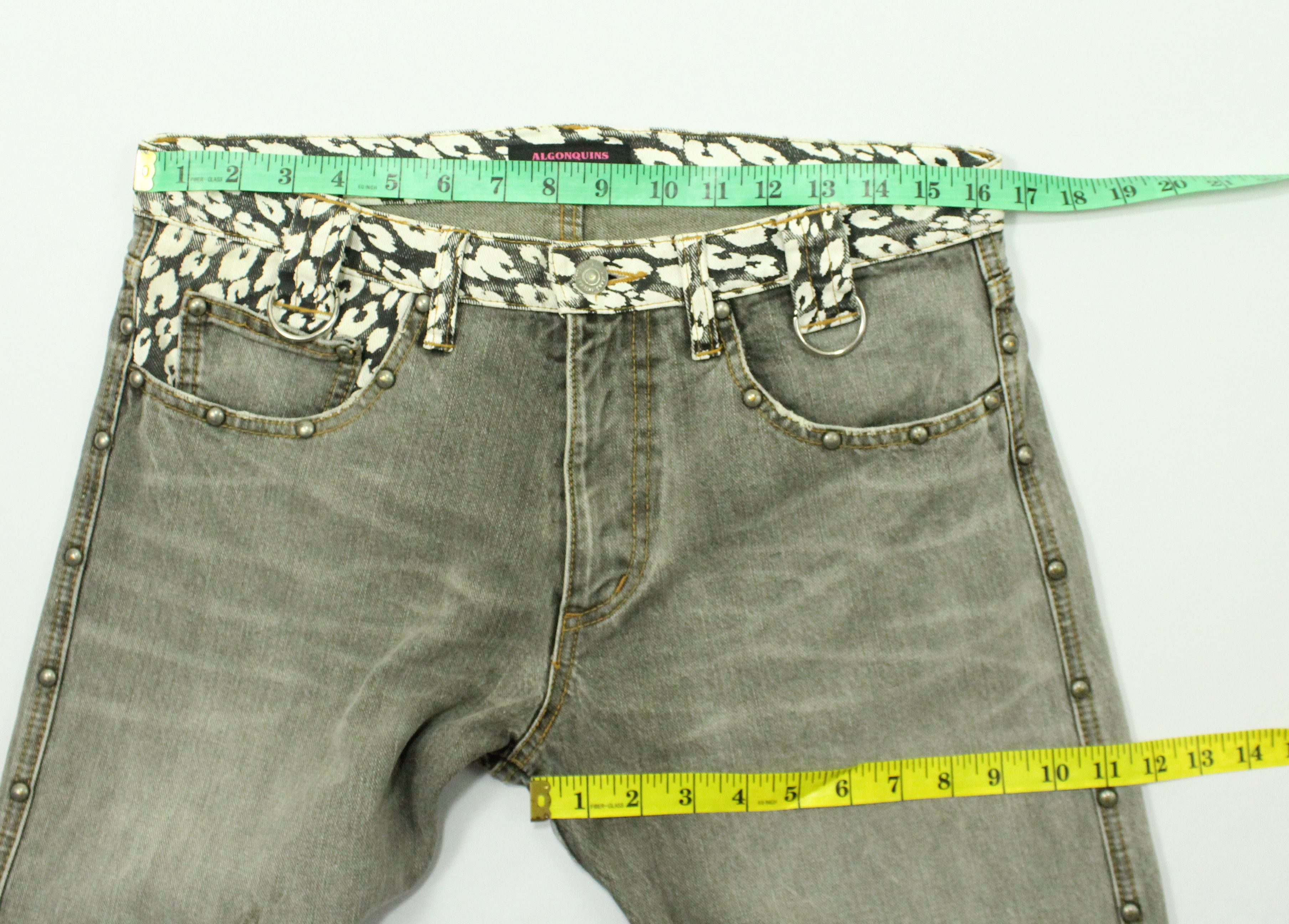 If Six Was Nine × In The Attic × Tornado Mart ALGONQUINS Denim Japanese Punk Gothic Grunge Outseam Riveted Size 32" / US 10 / IT 46 - 20 Thumbnail