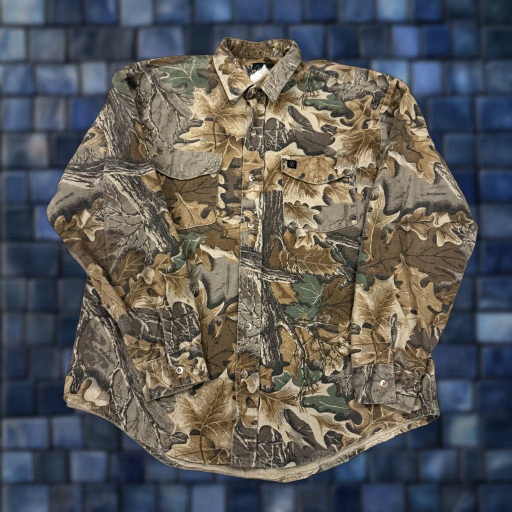 Vintage VINTAGE Codet Hunting Camouflage Shirt Mens Large CODET Flannel Button Up Made In USA Size US L / EU 52-54 / 3 - 1 Thumbnail