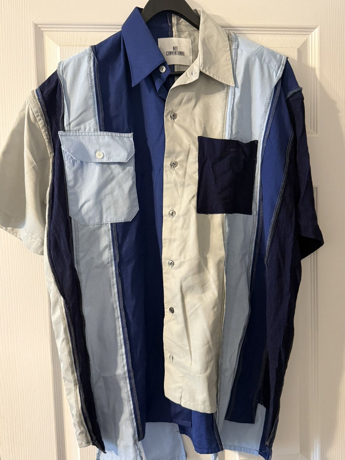 Other NOT CONVENTIONAL Cut & Sew Shirt - Blue Size US L / EU 52-54 / 3 - 1 Preview