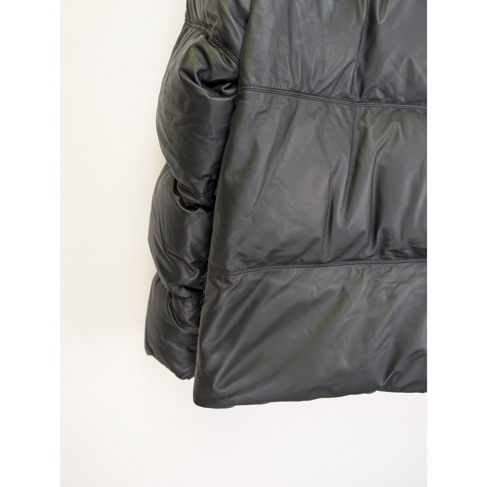 Moncler o1rshd1 Leather Down Jacket in Black Size US XL / EU 56 / 4 - 13 Thumbnail