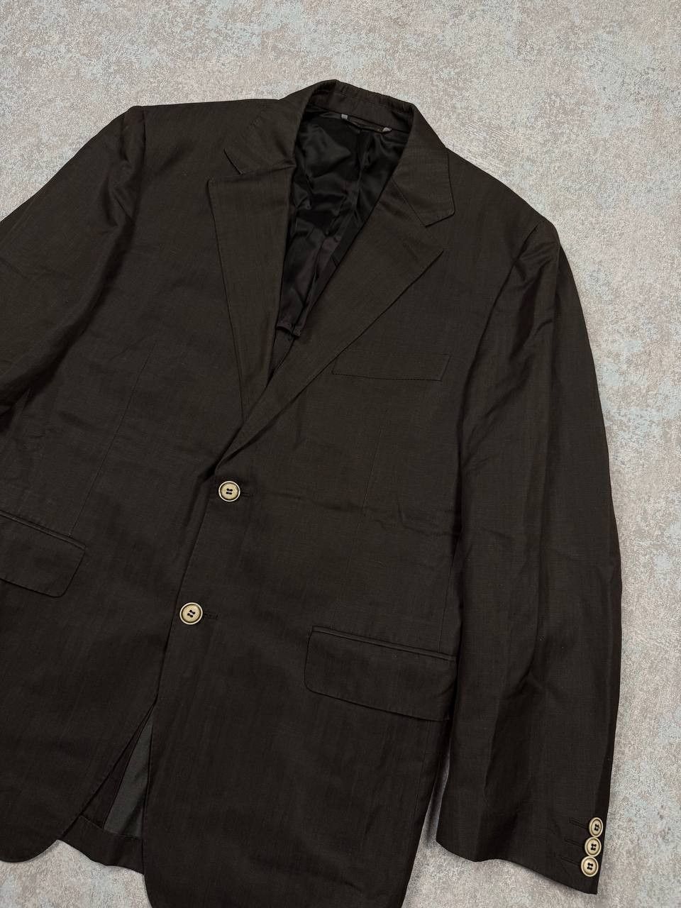Canali Canali Herringbone Blazer Brown 2-Button Blazer Size 50R - 7 Thumbnail