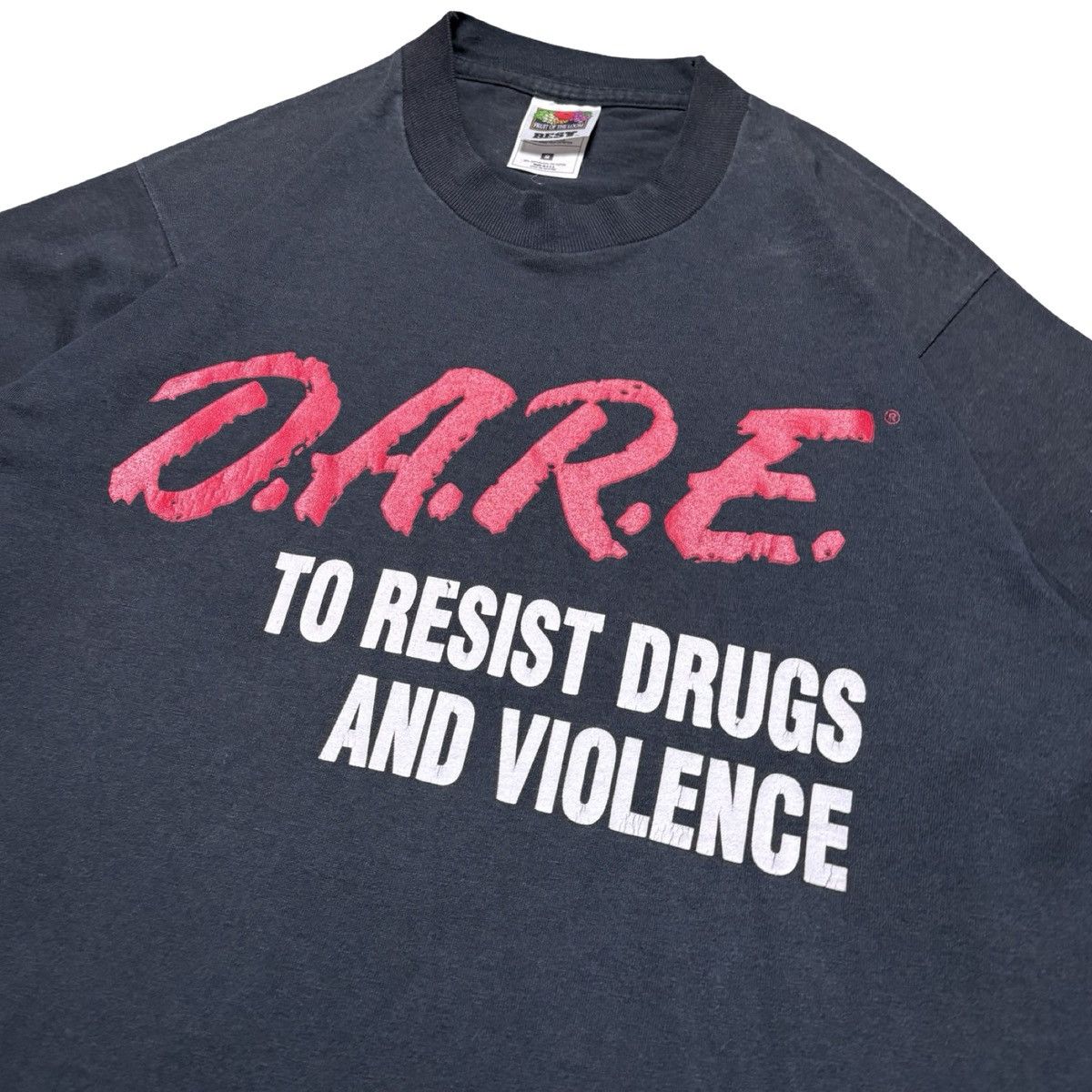 Other Vintage Dare Drugs Violence Faded Black Graphic T Shirt M Size US M / EU 48-50 / 2 - 2 Thumbnail