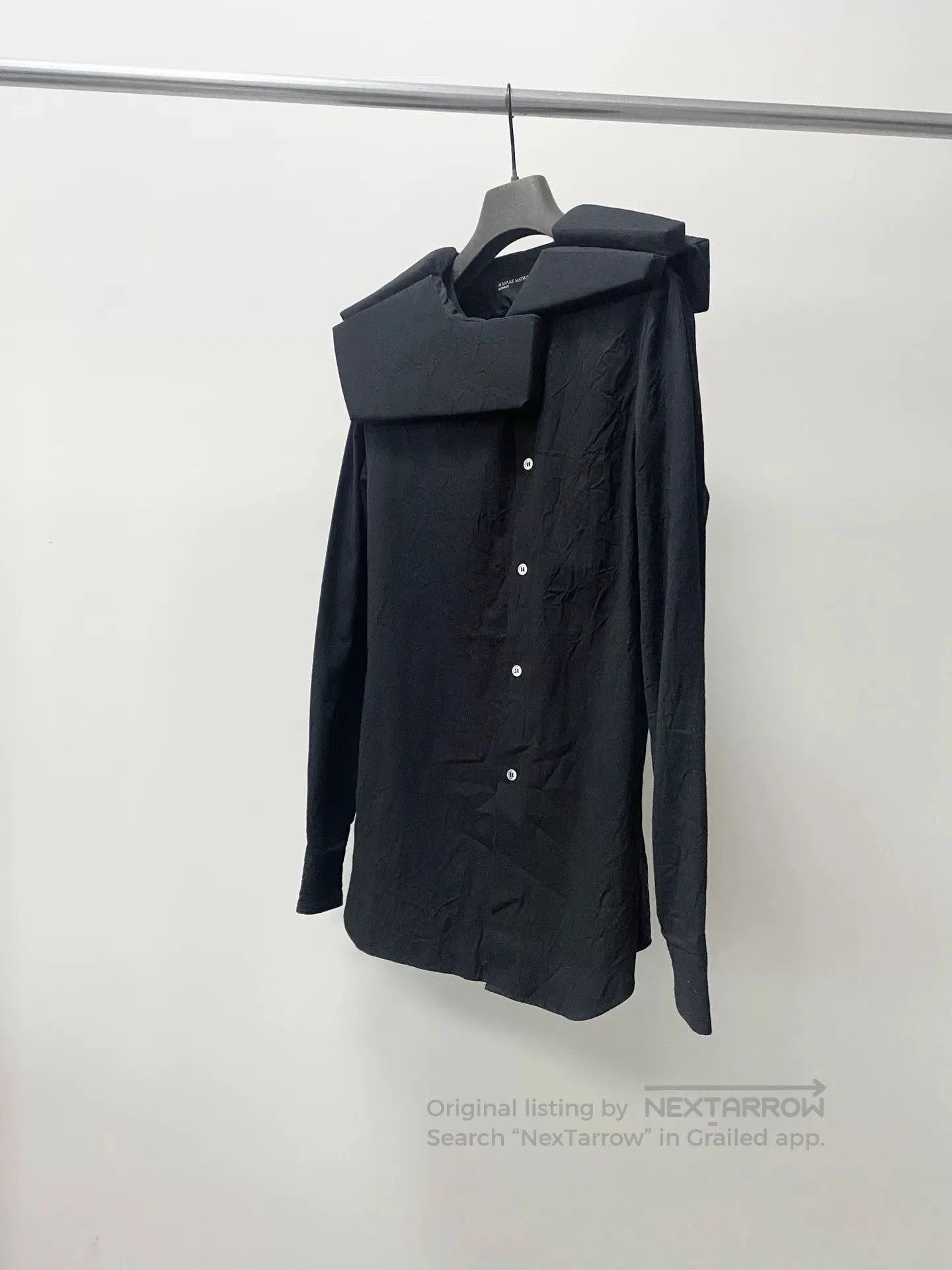 Masaki Matsushima Masakimatsushima 90s Sculpted Pleated Shirt. Size M / US 6-8 / IT 42-44 - 3 Thumbnail