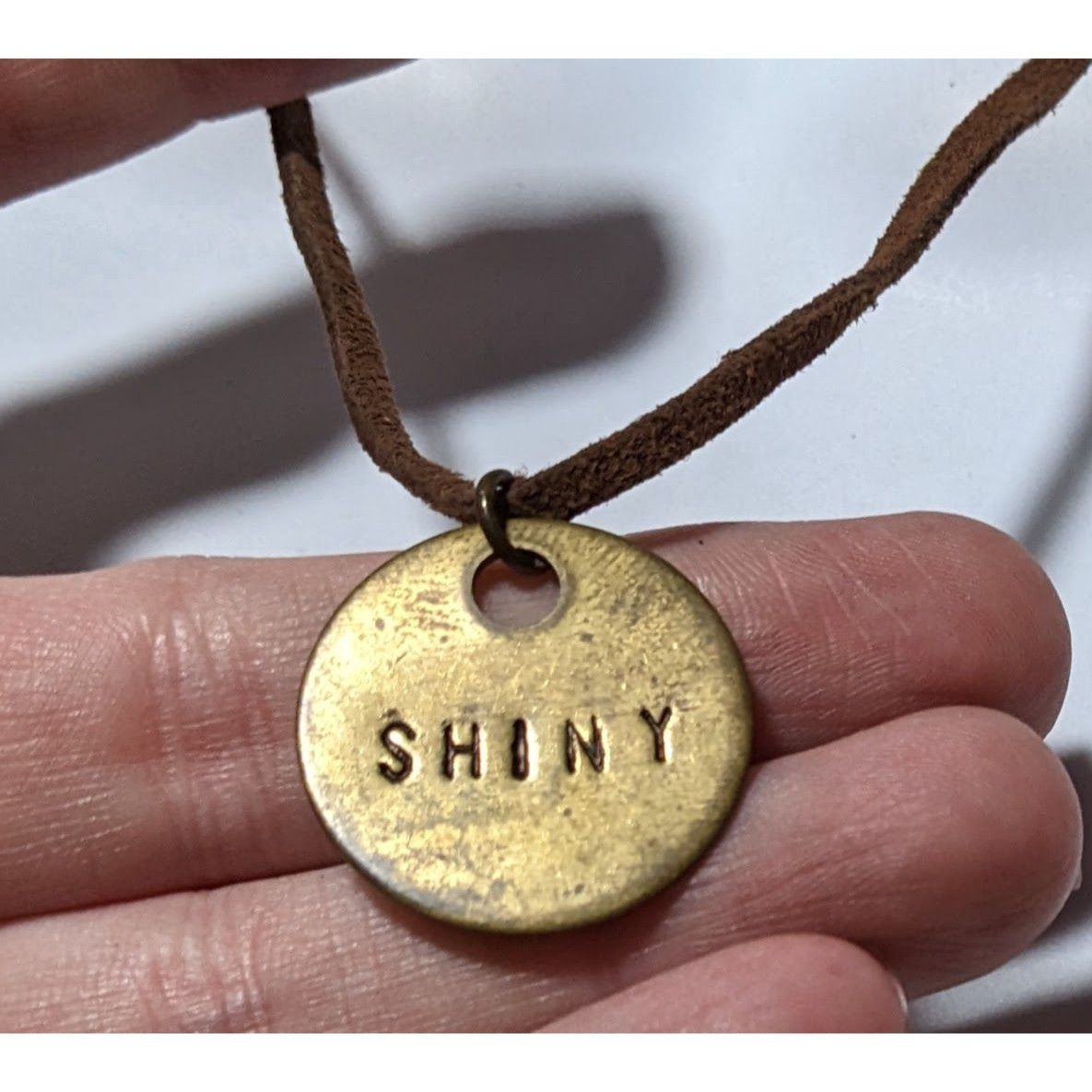 Other Handmade Gold Shiny Stamped Pendant Necklace Size ONE SIZE - 8 Thumbnail