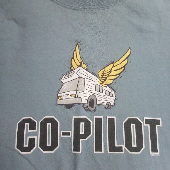 Gildan Vintage Y2K Co-Pilot RV Camper T-Shirt Size US XL / EU 56 / 4 - 1 Thumbnail