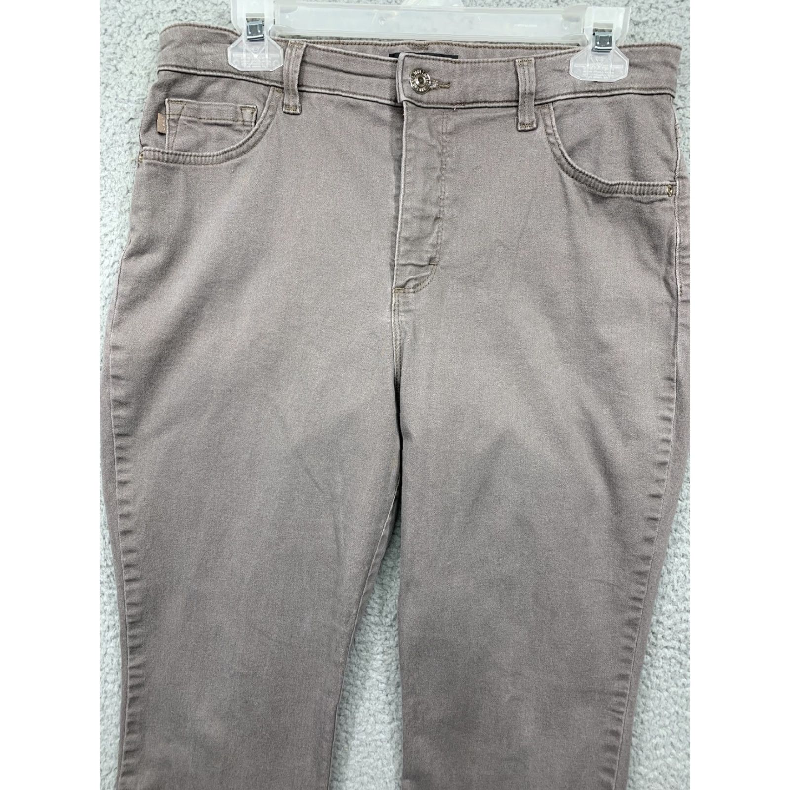 Lee Lee Women's Denim Pants 12M Slim Straight Leg Hi-Rise Light Brown Slim’g Denim Pants Size 34" / US 12 / IT 48 - 2 Thumbnail