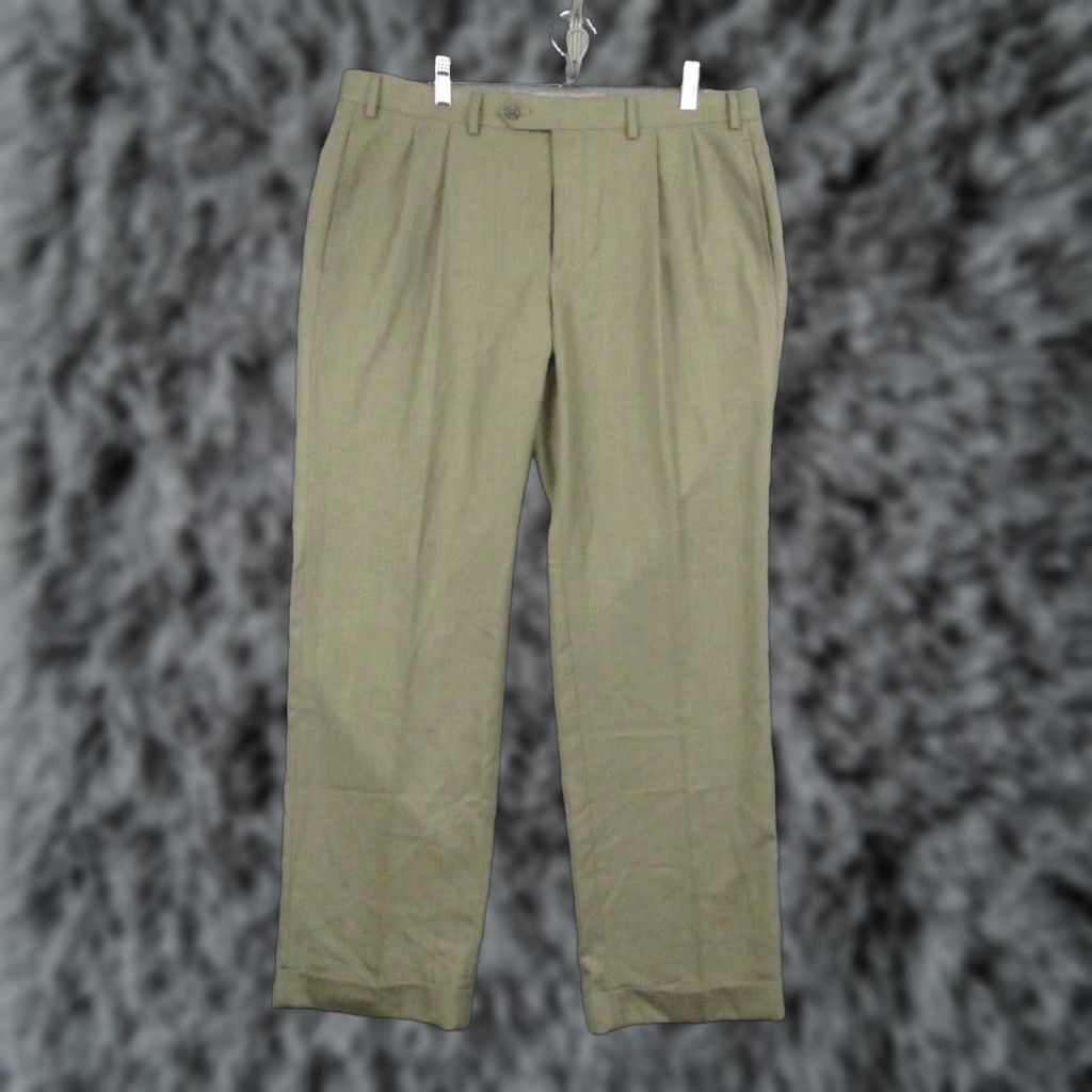 Ralph Lauren Lauren Ralph Lauren Dress Pants 36x30 Beige Polyester Pleated Dress Pants Mens Regular Beige Pants Size US 36 / EU 52 - 1 Thumbnail