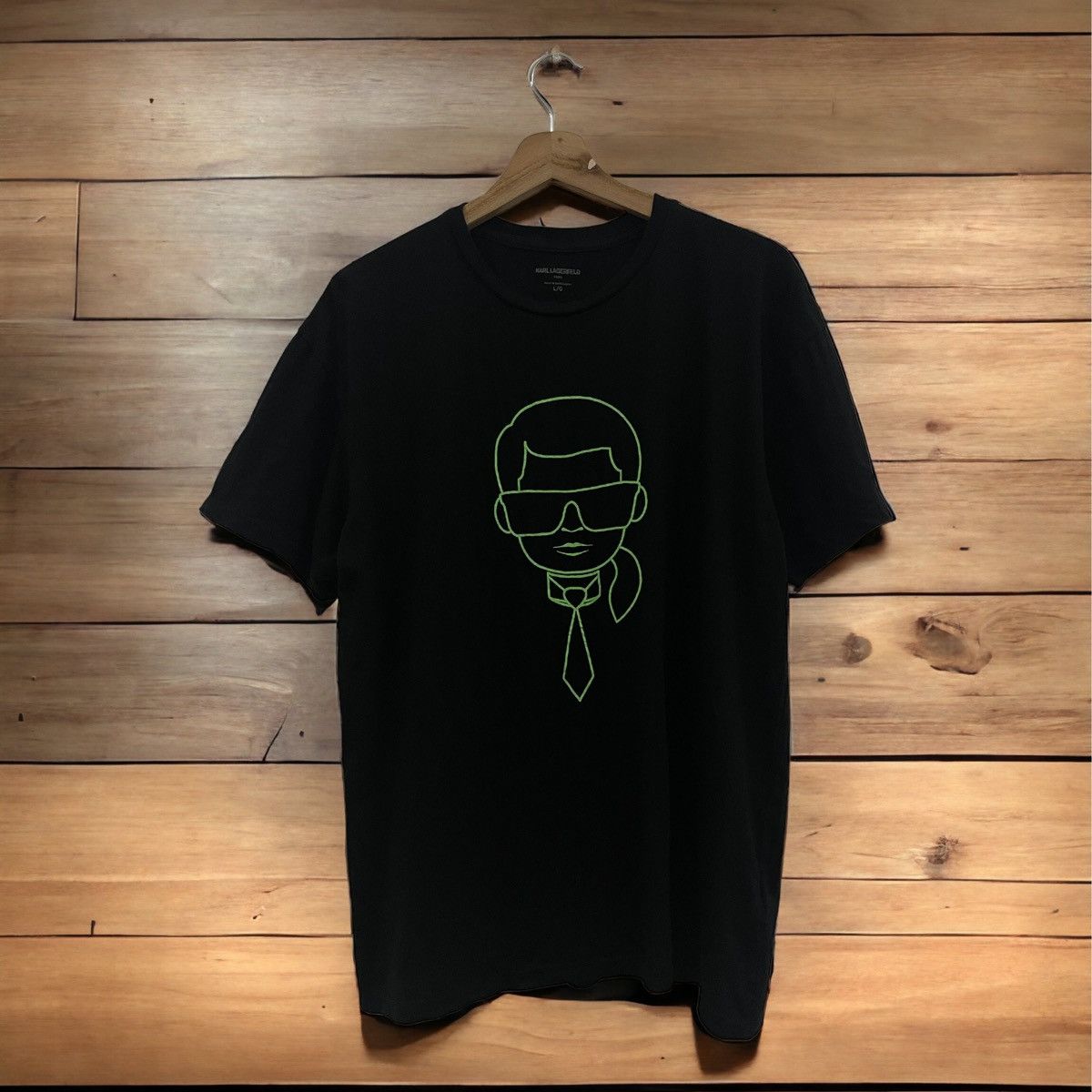 image of Karl Lagerfeld T-Shirt in Black, Men's (Size Large)