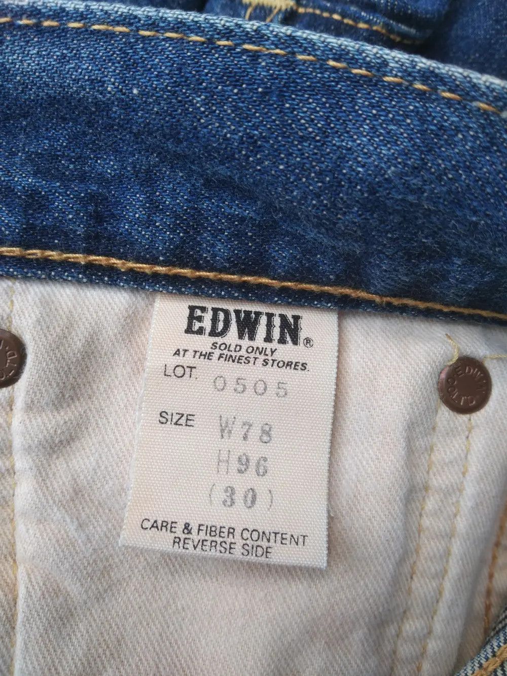 Edwin × If Six Was Nine VINTAGE EDWIN 505 SELVEDGE JEANS JAPAN DISTRESSED Size US 30 / EU 46 - 9 Thumbnail