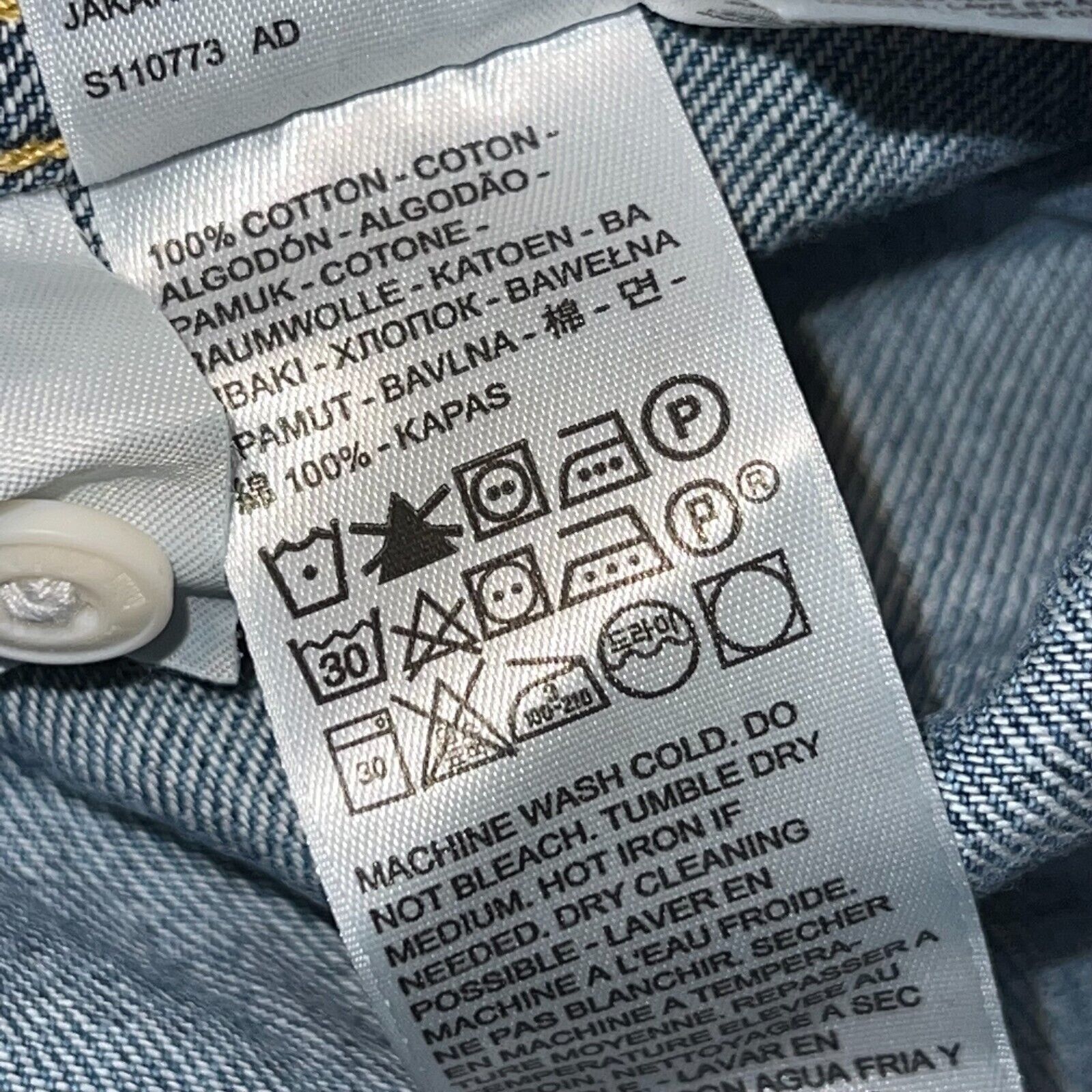 Levi's Levi's Silver Tab Denim Oversized Blue Pocket Shirt Men's XL Size US XL / EU 56 / 4 - 12 Thumbnail