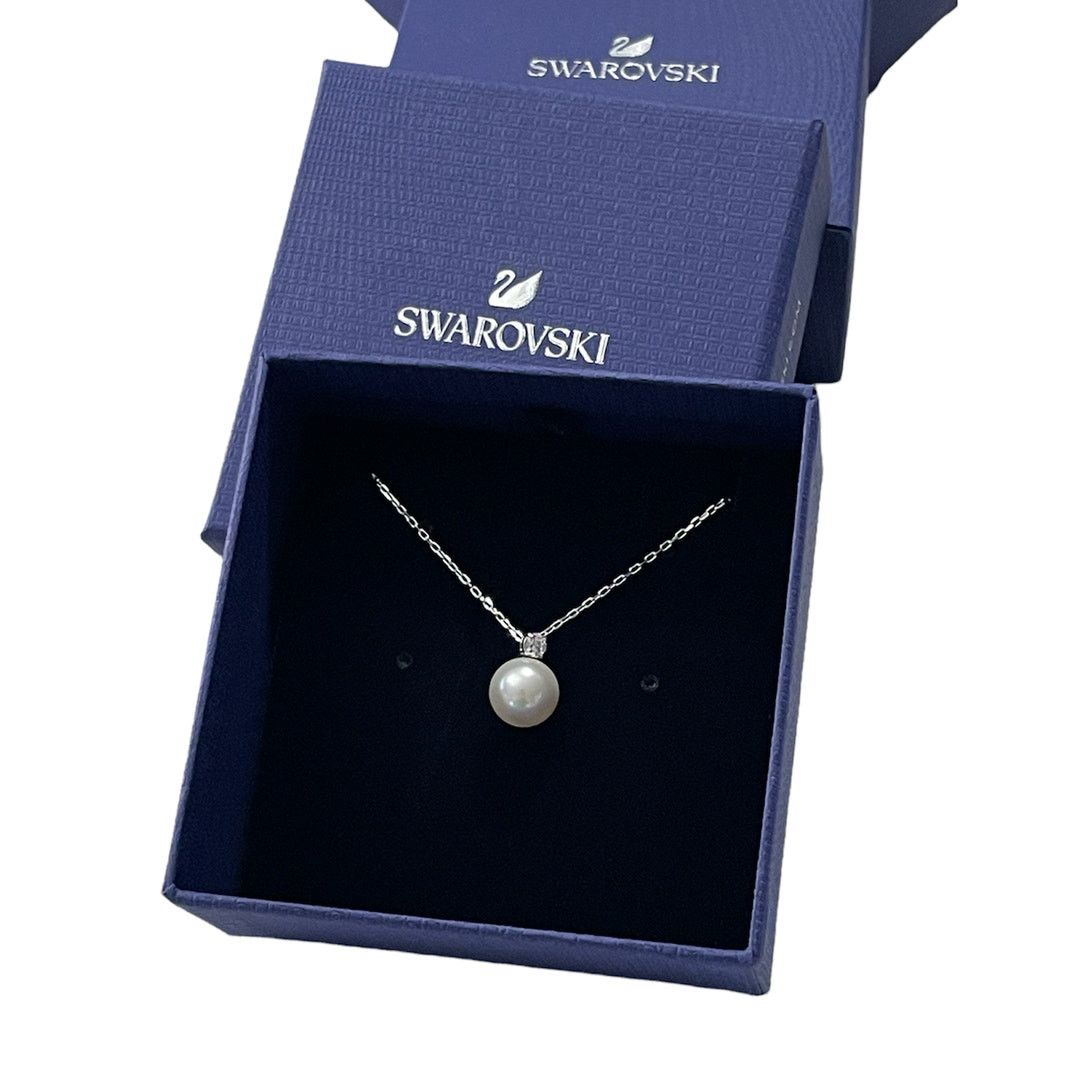 Swarovski Swarovski Treasure Pearl Necklace, White, Rhodium plated New Size ONE SIZE - 4 Thumbnail